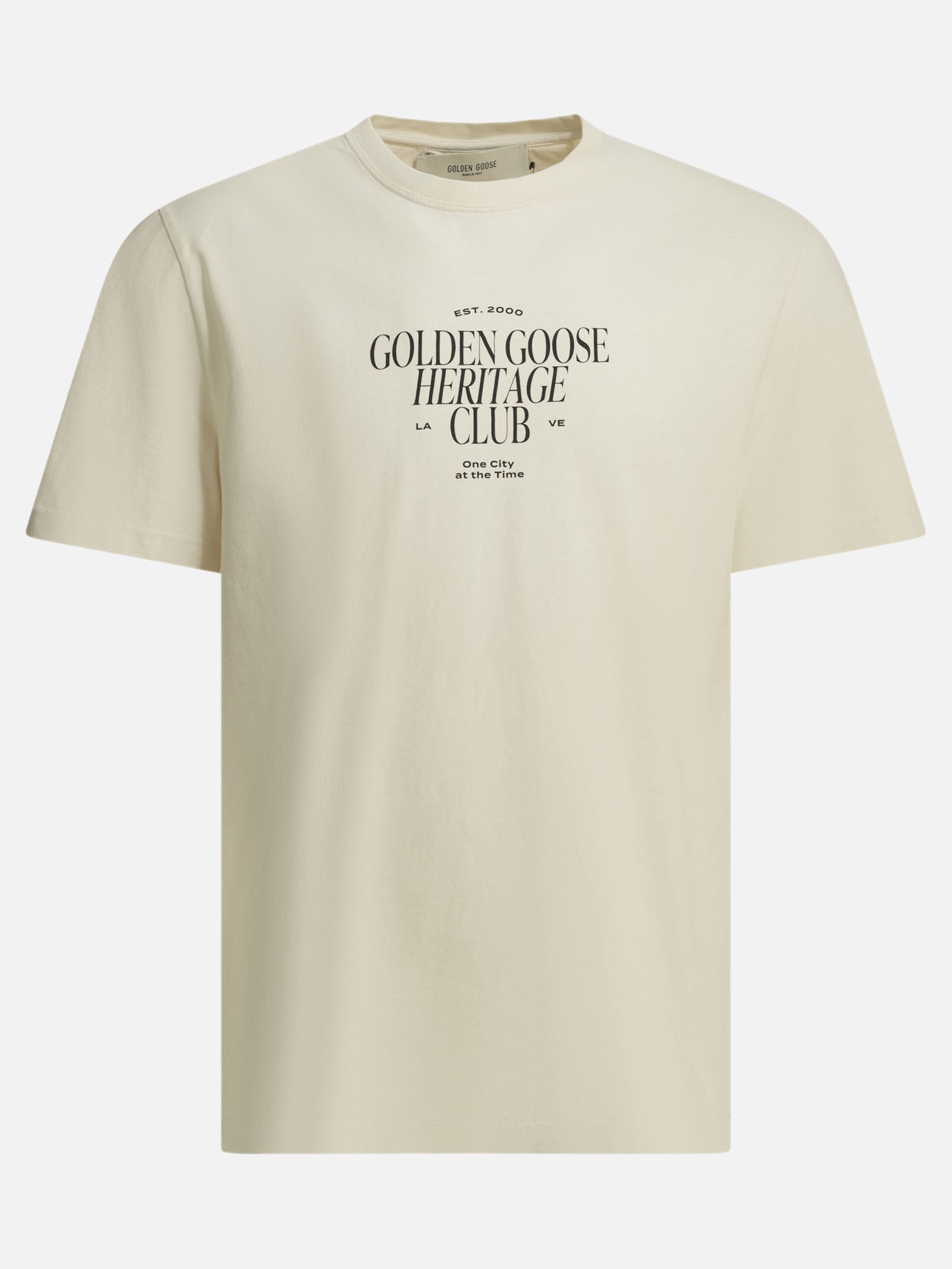 Crewneck t-shirts Logo  White - Golden Goose Men | PDP | VIETTI Online Store | thumbnail
