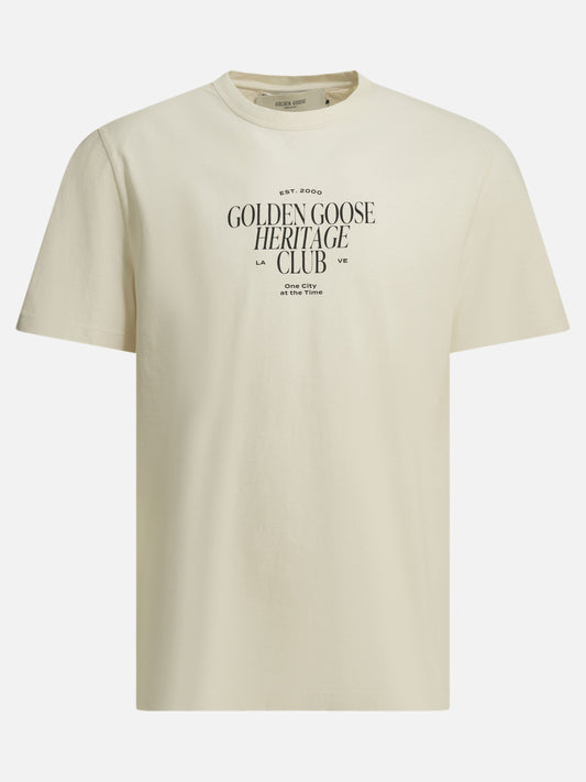 T-shirt girocollo Logo  Bianco - Golden Goose Uomo | PLP | VIETTI Online Store 
