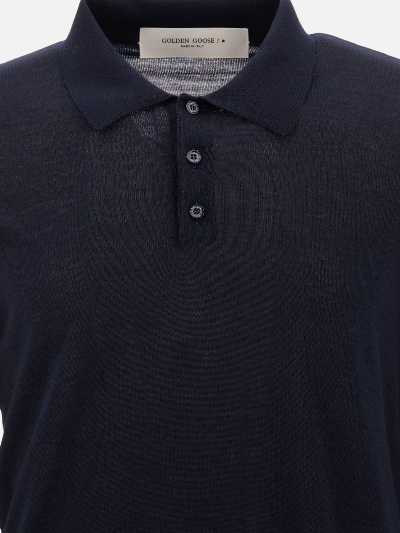 Polo sweater Solid colour  Blue - Golden Goose Men | PDP | VIETTI Online Store | thumbnail_3