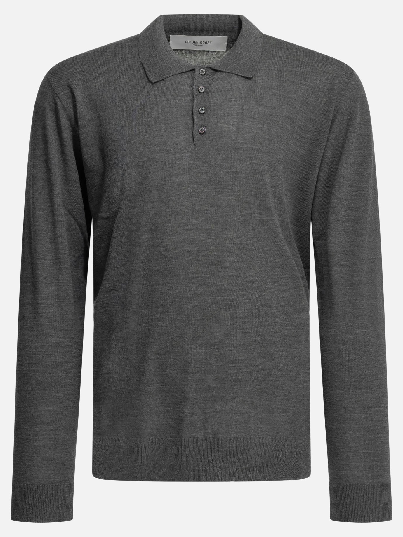 Polo sweater Solid colour  Grey - Golden Goose Men | PDP | VIETTI Online Store | thumbnail