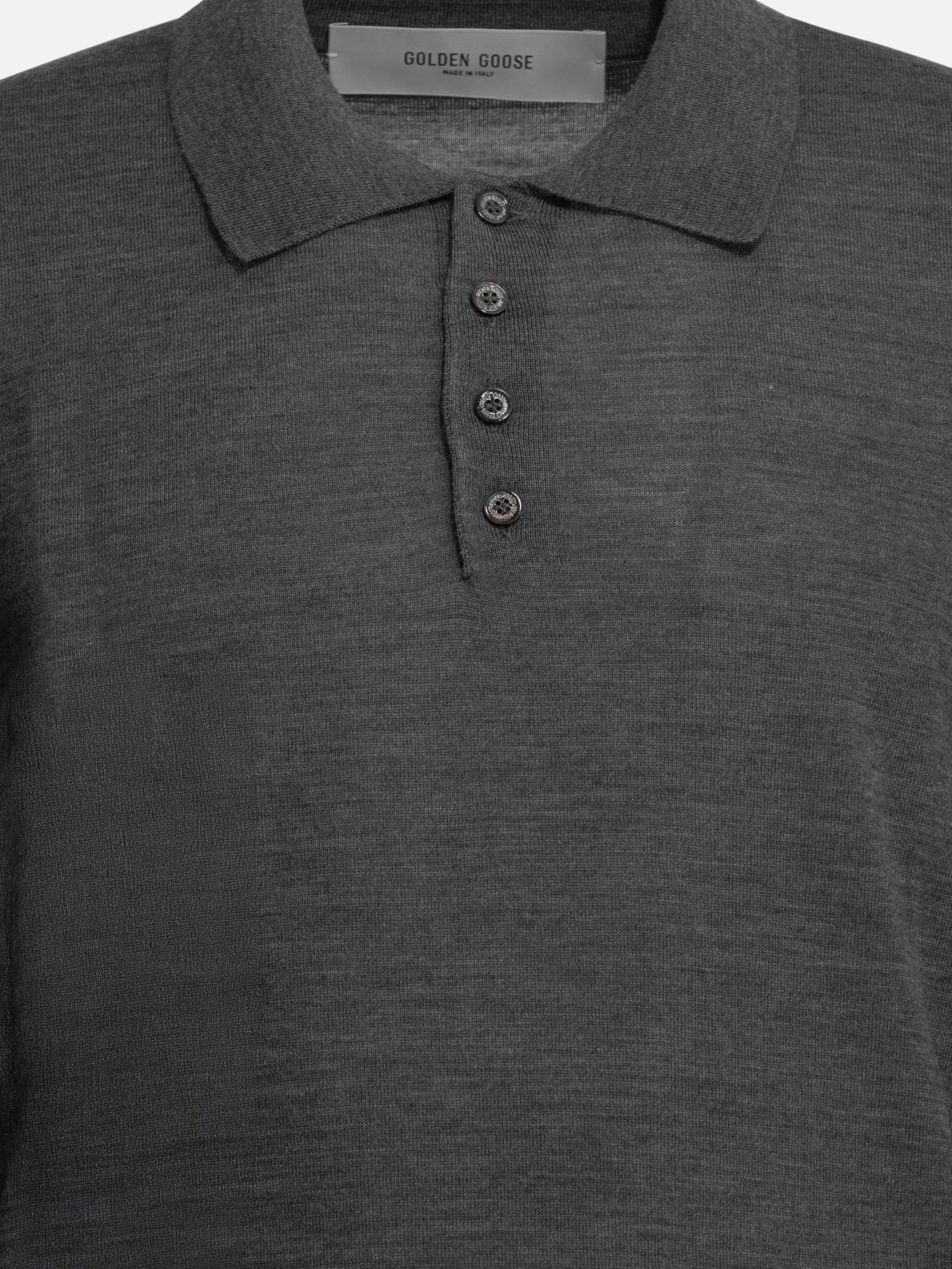 Polo sweater Solid colour  Grey - Golden Goose Men | PDP | VIETTI Online Store | thumbnail_3
