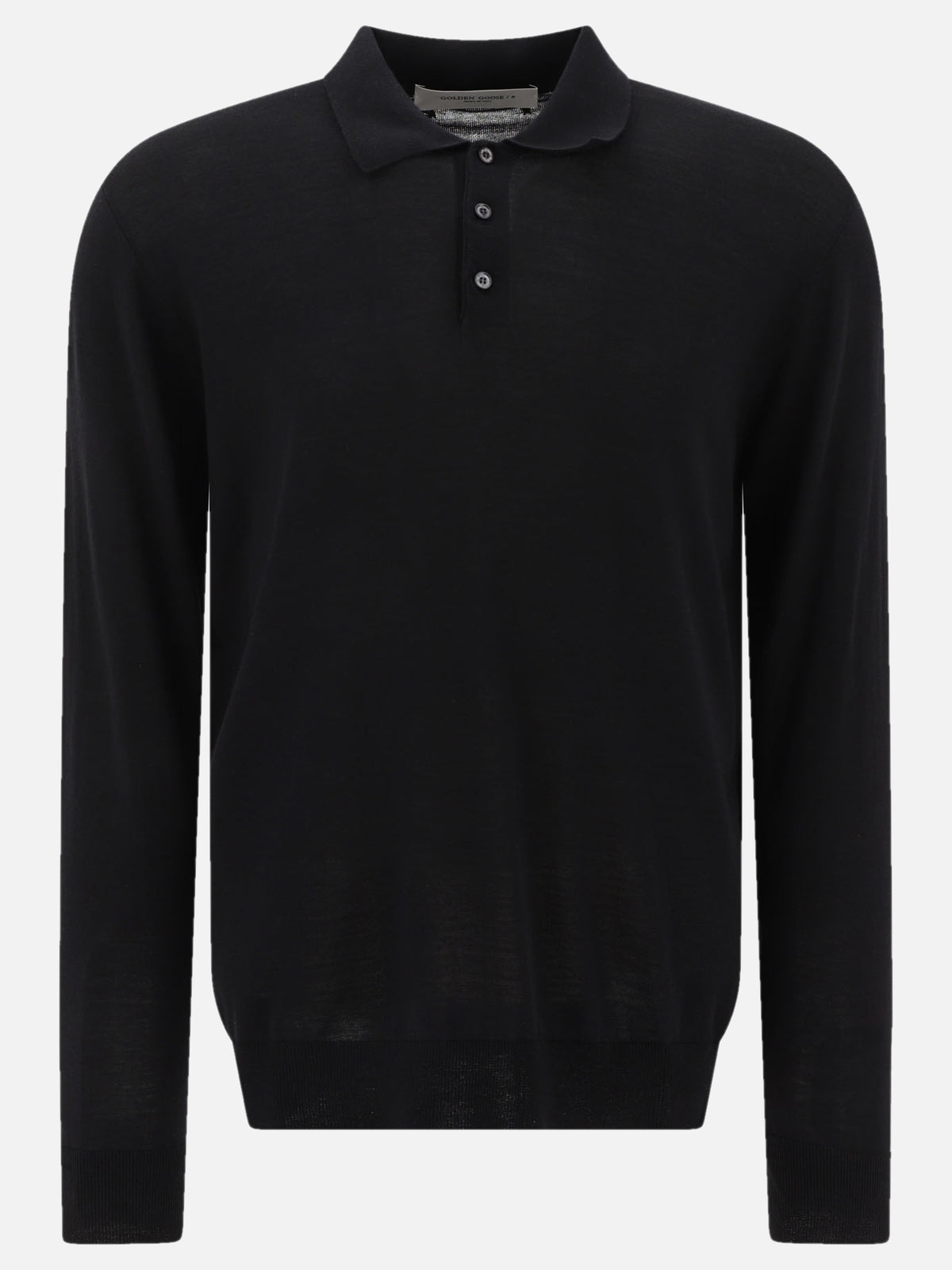Golden Goose Wool Polo Sweater Black - VIETTI