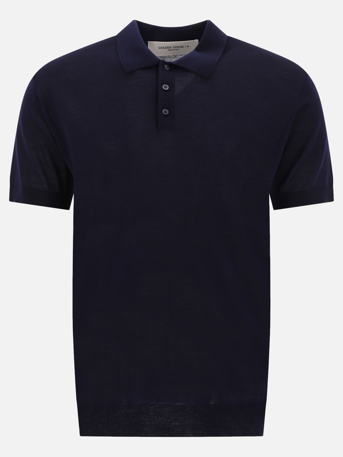 Polo shirts with buttons Solid colour  Blue - Golden Goose Men | PDP | VIETTI Online Store | thumbnail