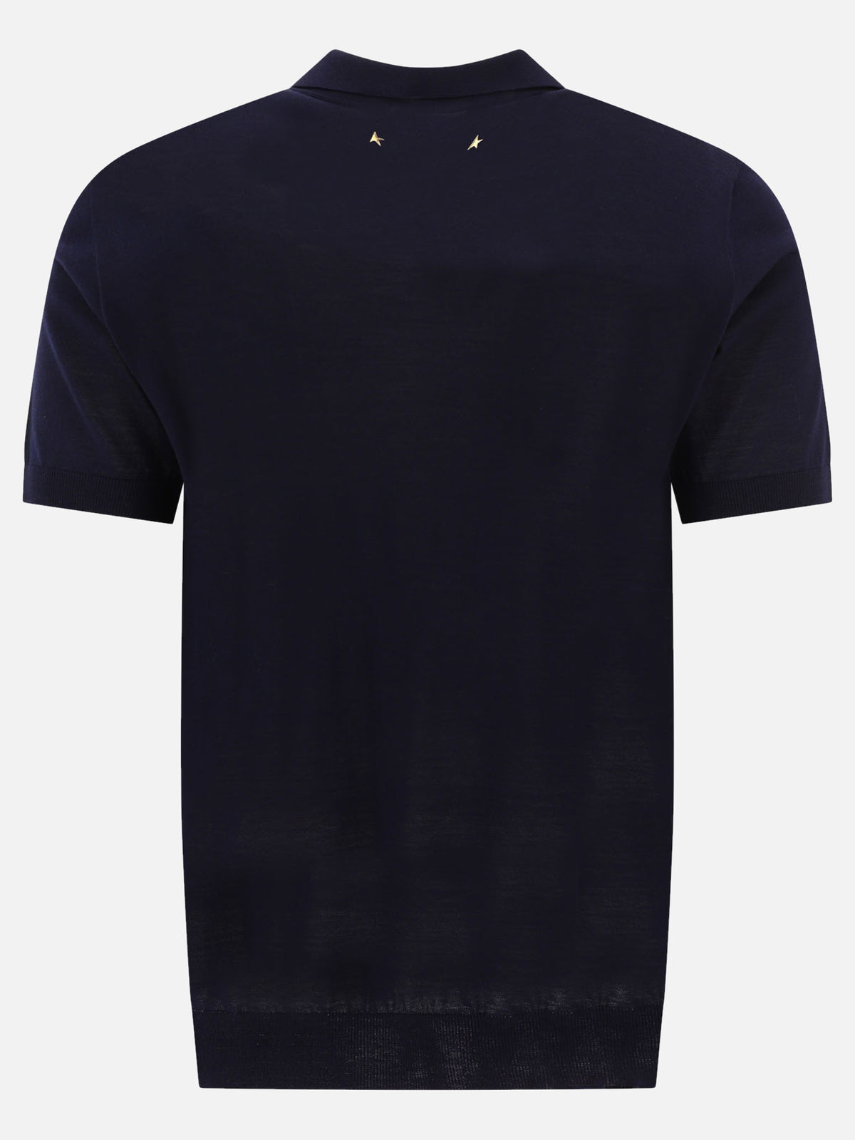 Golden Goose Merino wool button-down polo shirt Blue - VIETTI