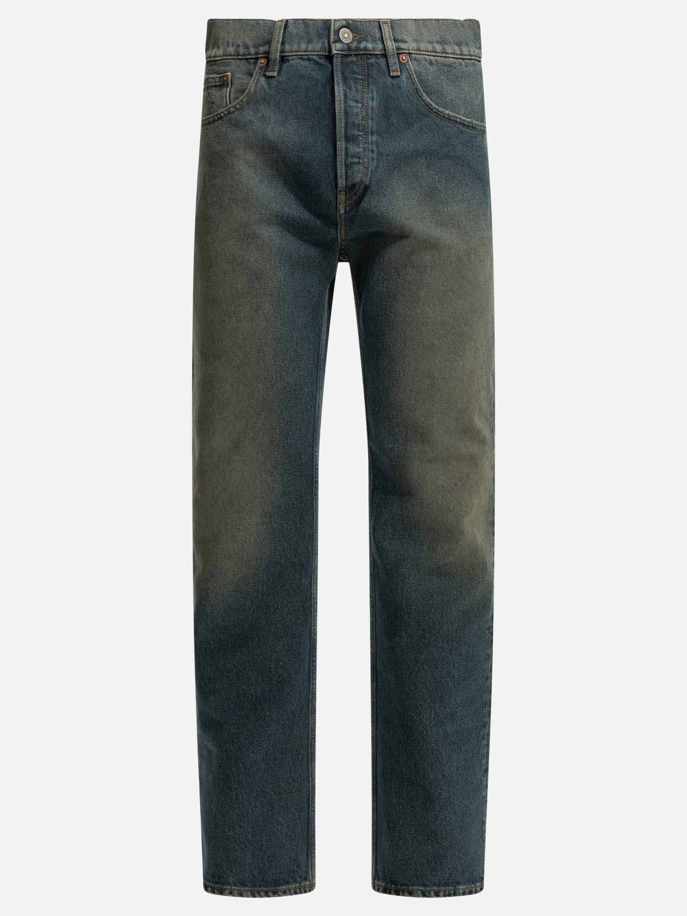 Straight-leg jeans Solid colour  Blue - Golden Goose Men | PDP | VIETTI Online Store | thumbnail