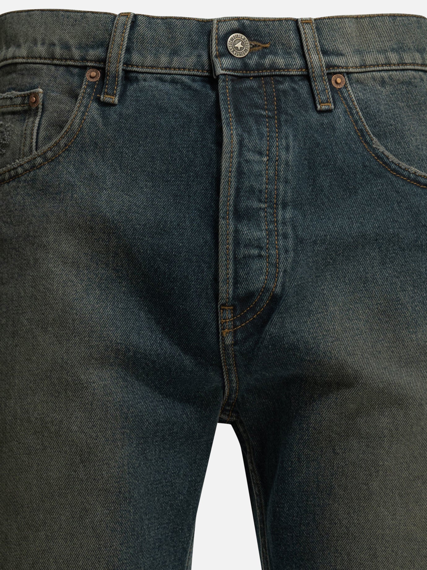 Straight-leg jeans Solid colour  Blue - Golden Goose Men | PDP | VIETTI Online Store | thumbnail_5