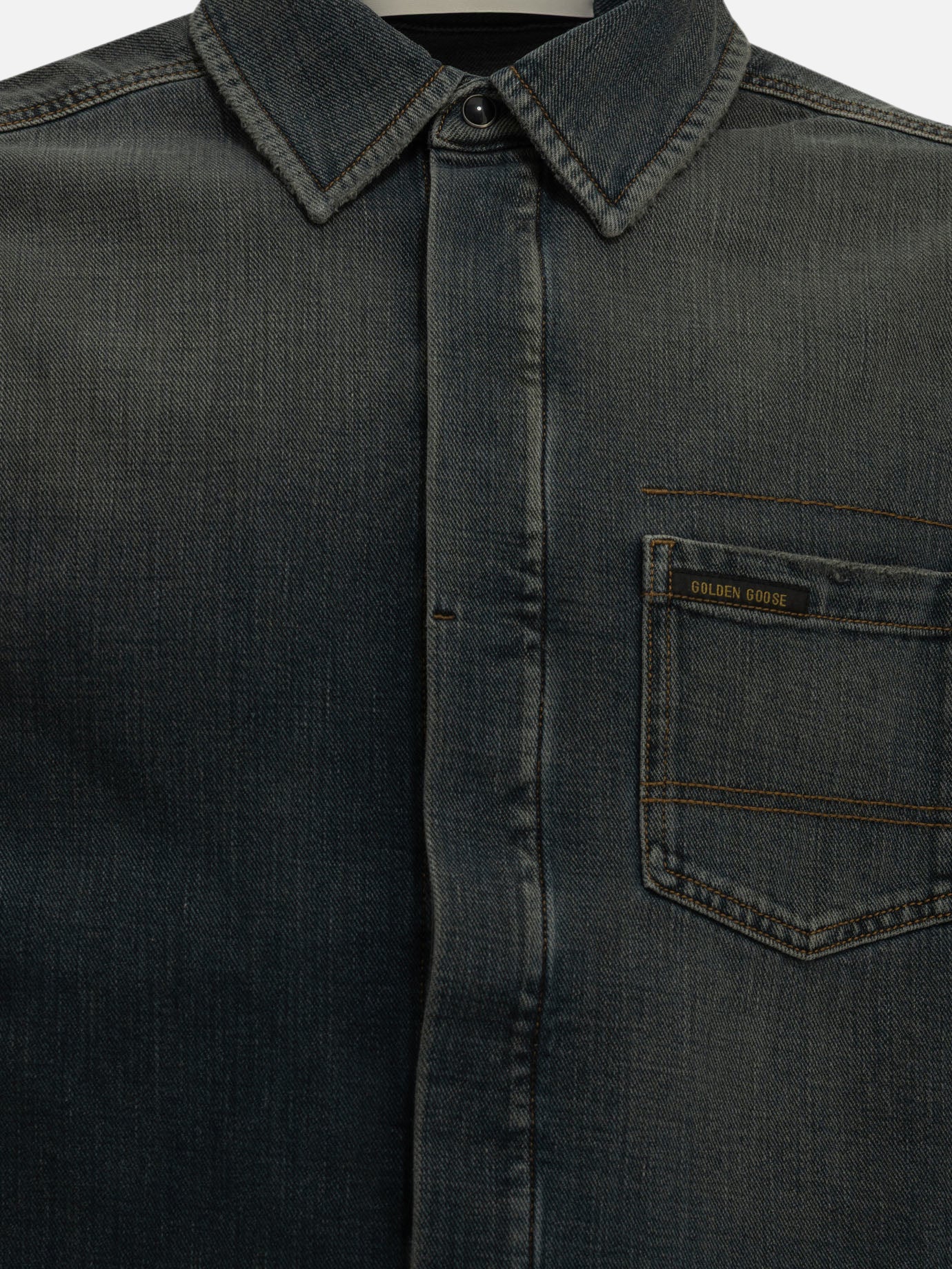Camicie casual Logo  Blu - Golden Goose Uomo | PDP | VIETTI Online Store | thumbnail_3