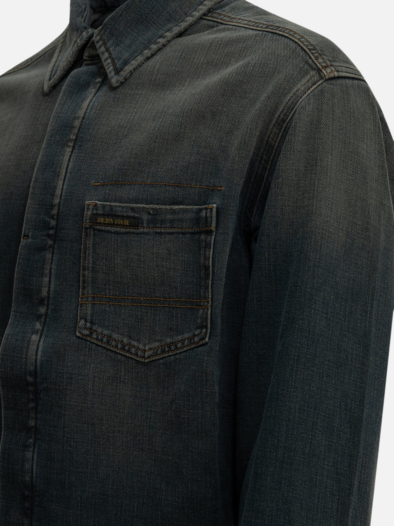 Camicie casual Logo  Blu - Golden Goose Uomo | PDP | VIETTI Online Store | Zoom-Modal_4

