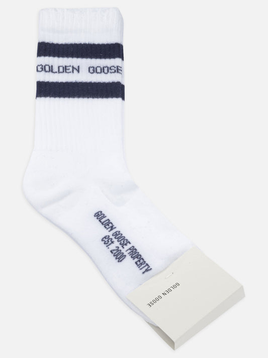 Sport socks 70% cotton 27% polyamide 3% spandex  Blue - Golden Goose Women | PLP | VIETTI Online Store 
