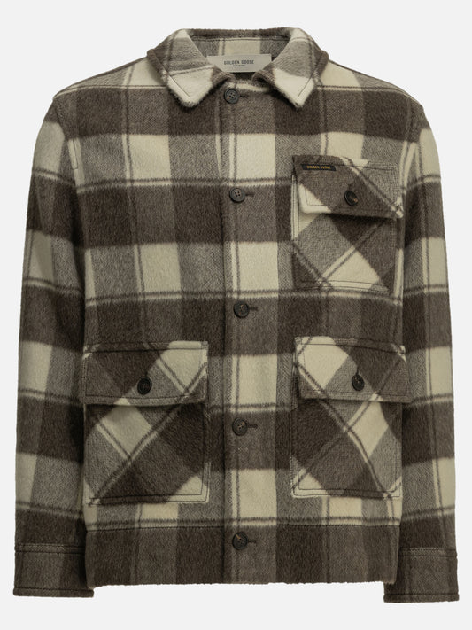 Overshirt jackets Check  Brown - Golden Goose Men | PDP | VIETTI Online Store 

