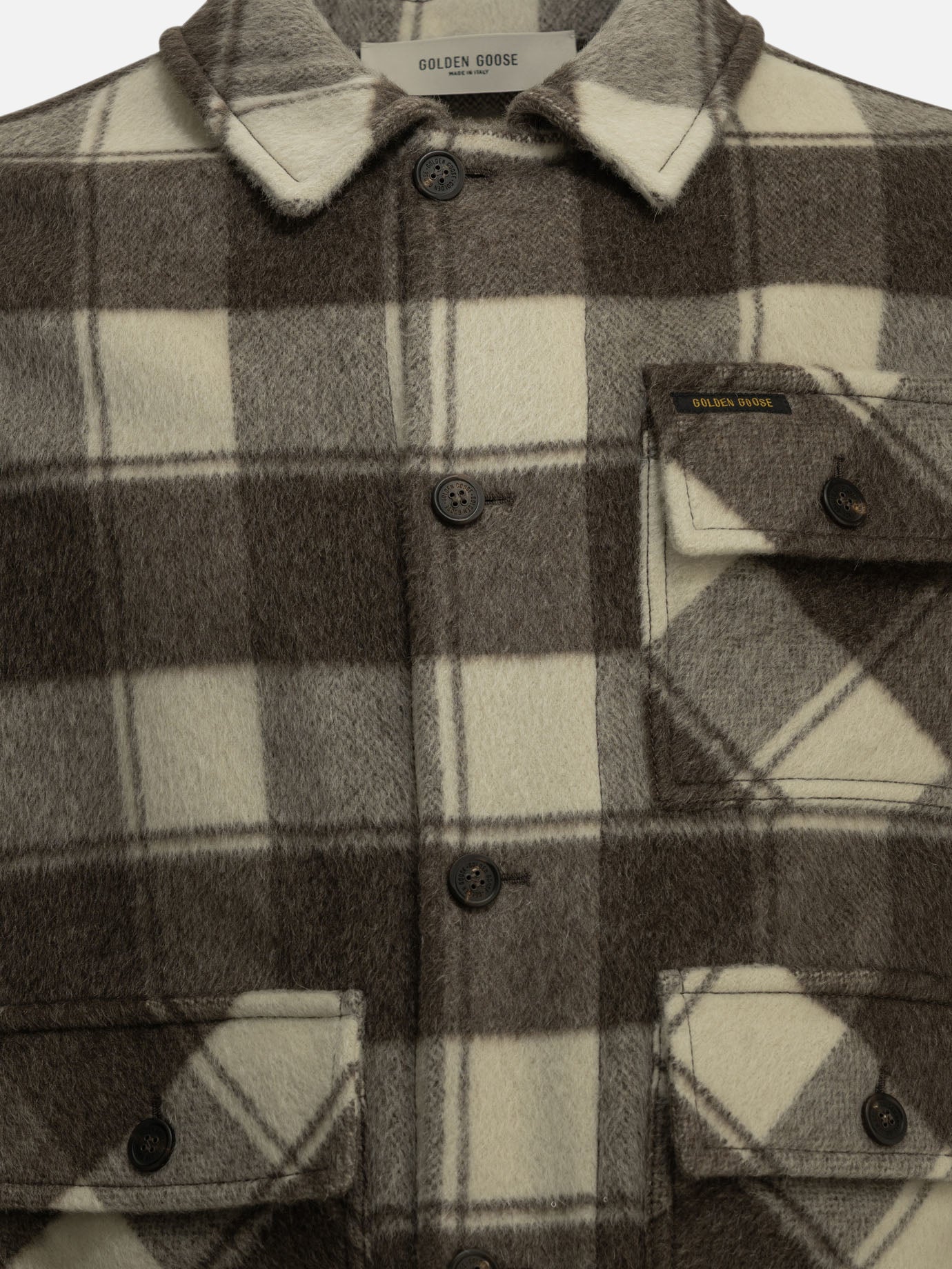 Overshirt jackets Check  Brown - Golden Goose Men | PDP | VIETTI Online Store | Zoom-Modal_3

