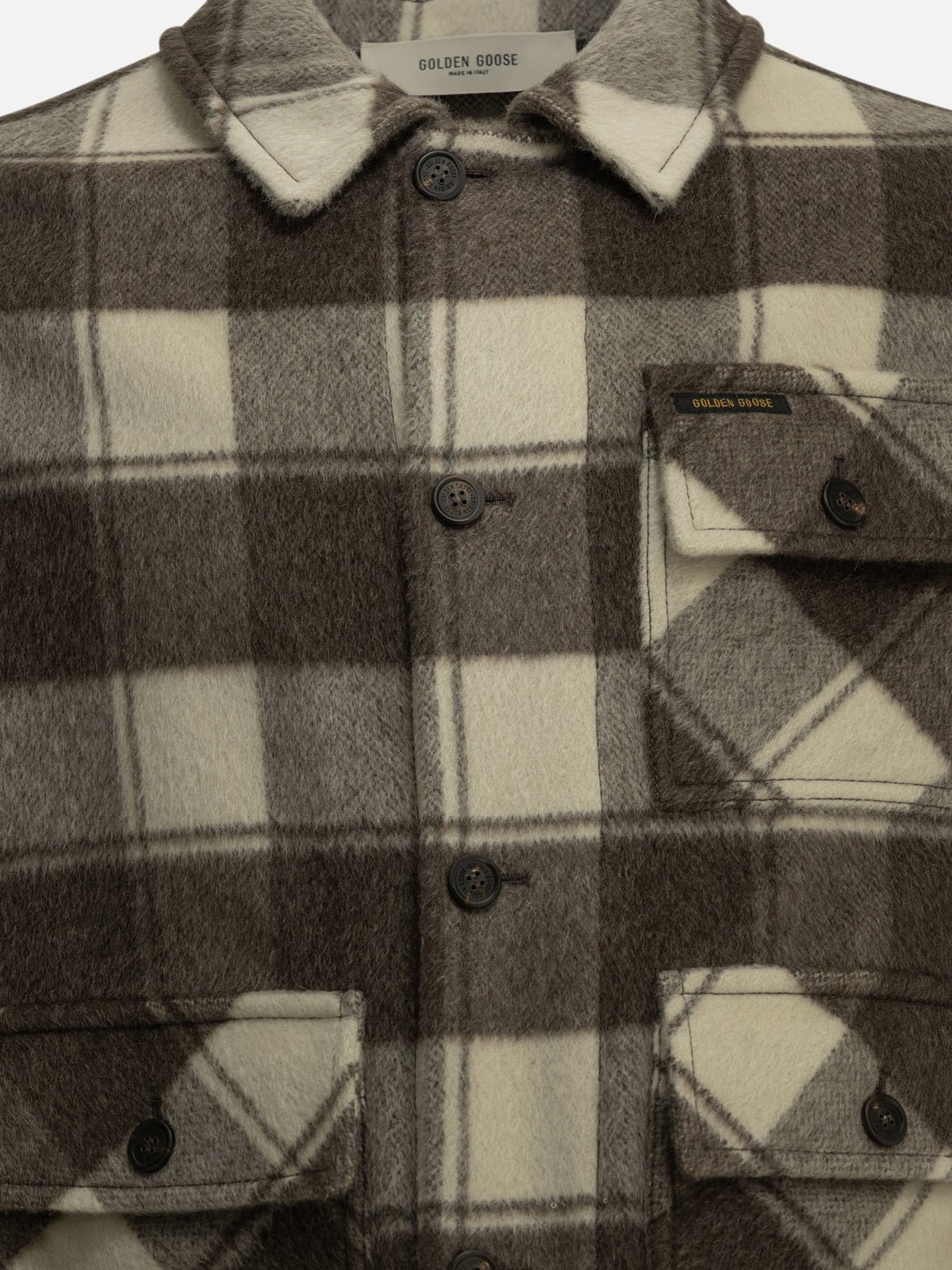 Golden Goose "Roann" Overshirt Jacket Brown - VIETTI