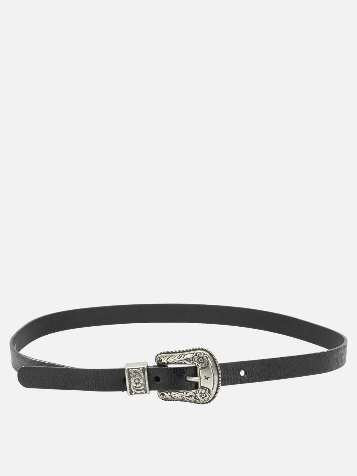 Golden Goose "Hip Lace" Leather Belt Black