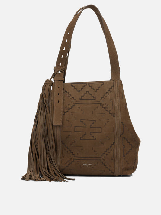 Golden Goose "24/7 East West" Large Shoulder Bag Brown

