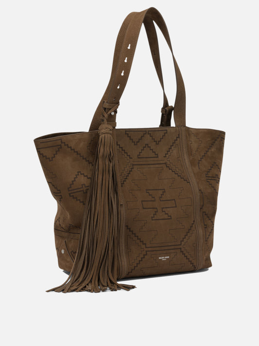 Golden Goose "24/7 East West" Large Shoulder Bag Brown


