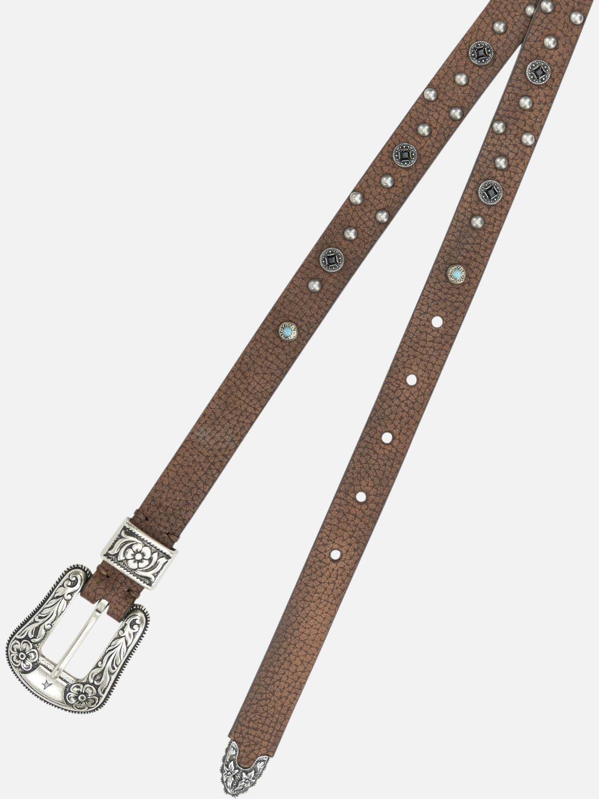 Golden Goose "Lace" Leather Belt Brown

