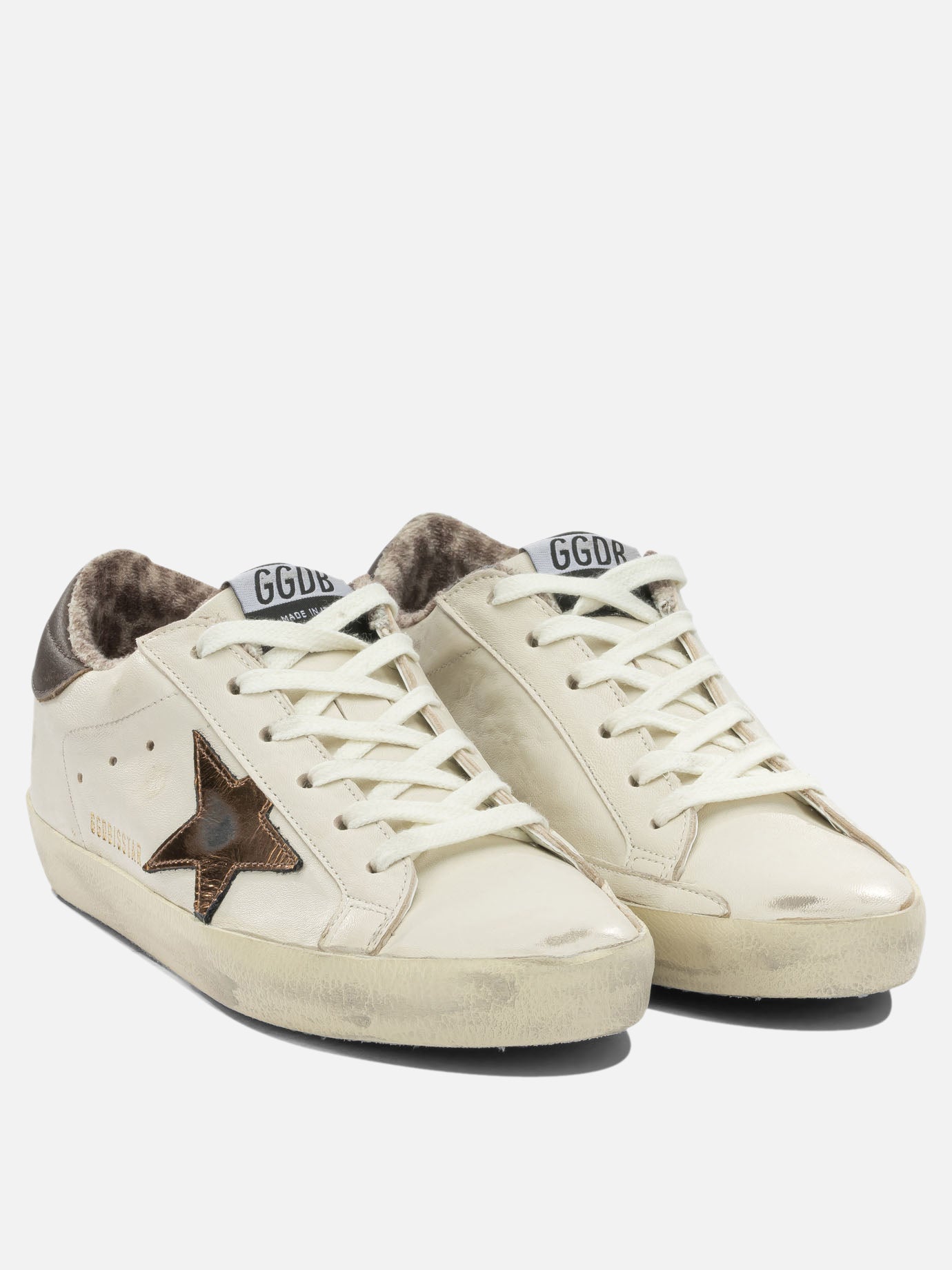 Low top sneakers 47% ovine leather 42% cow leather 8% polyurethane 3% viscose - 100% rubber  Brown - Golden Goose Women | PDP | VIETTI Online Store | thumbnail_2