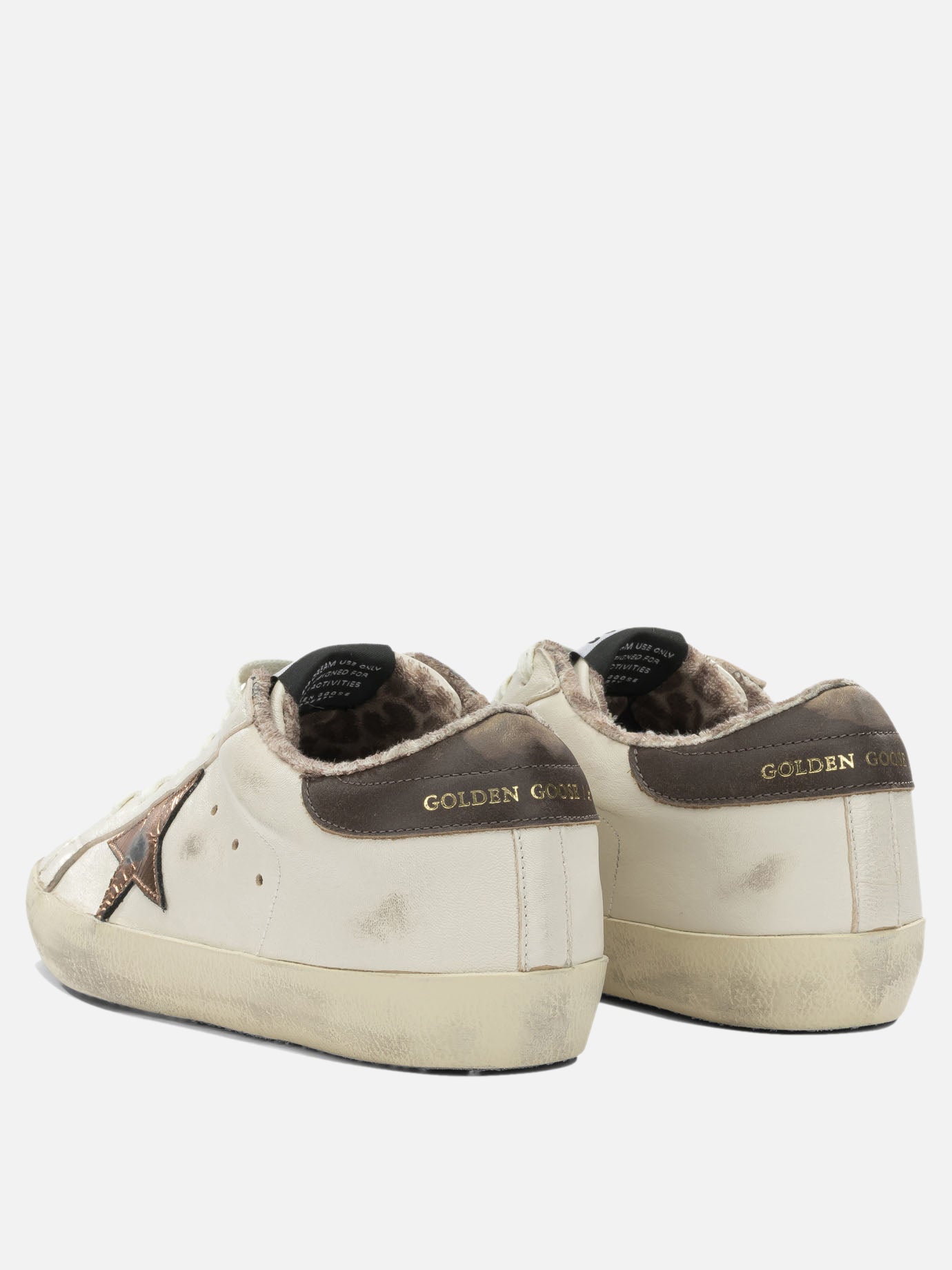 Low top sneakers 47% ovine leather 42% cow leather 8% polyurethane 3% viscose - 100% rubber  Brown - Golden Goose Women | PDP | VIETTI Online Store | Zoom-Modal_4
