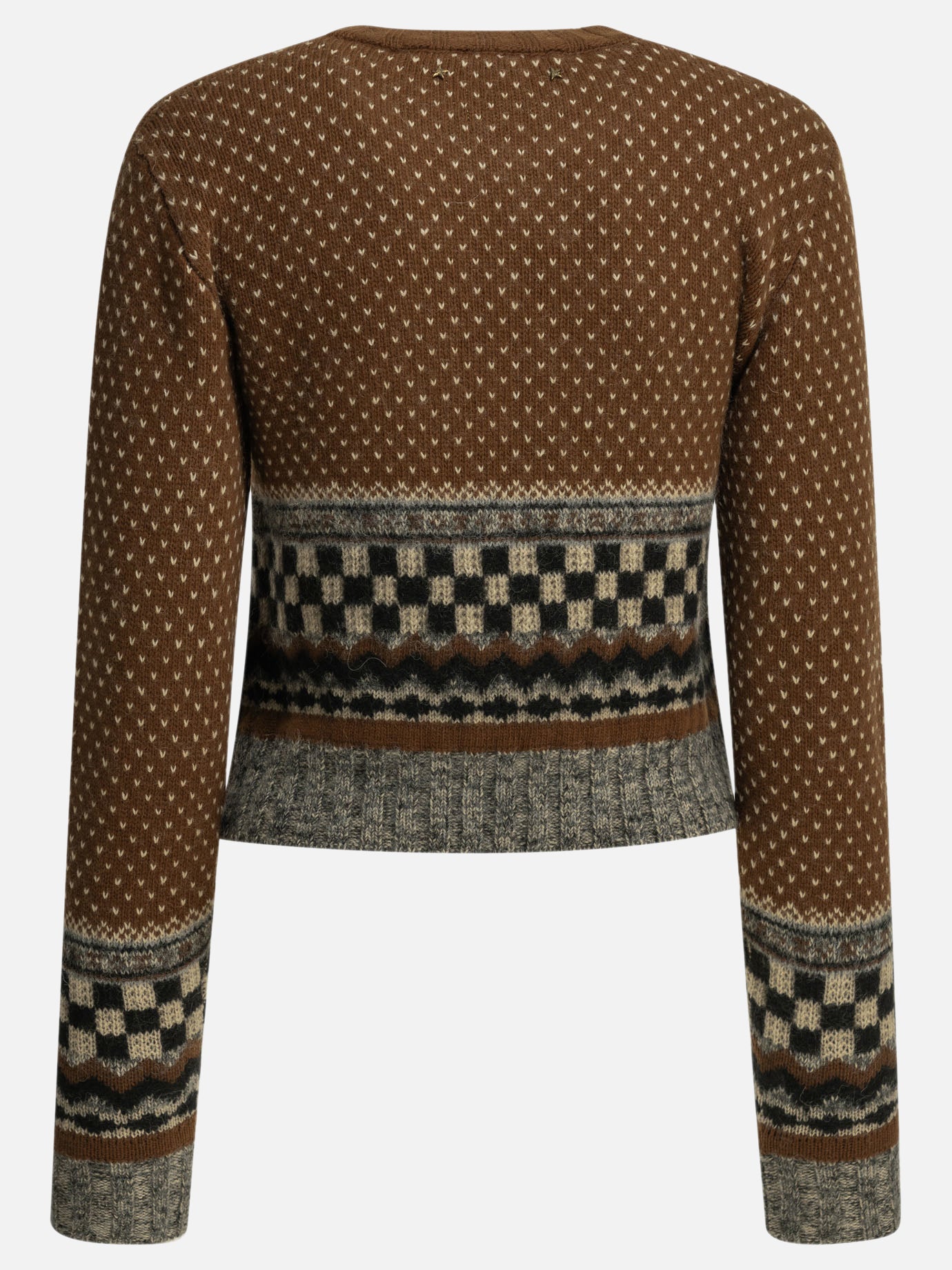 Crewneck sweaters Textured knit  Brown - Golden Goose Women | PDP | VIETTI Online Store | Zoom-Modal_2
