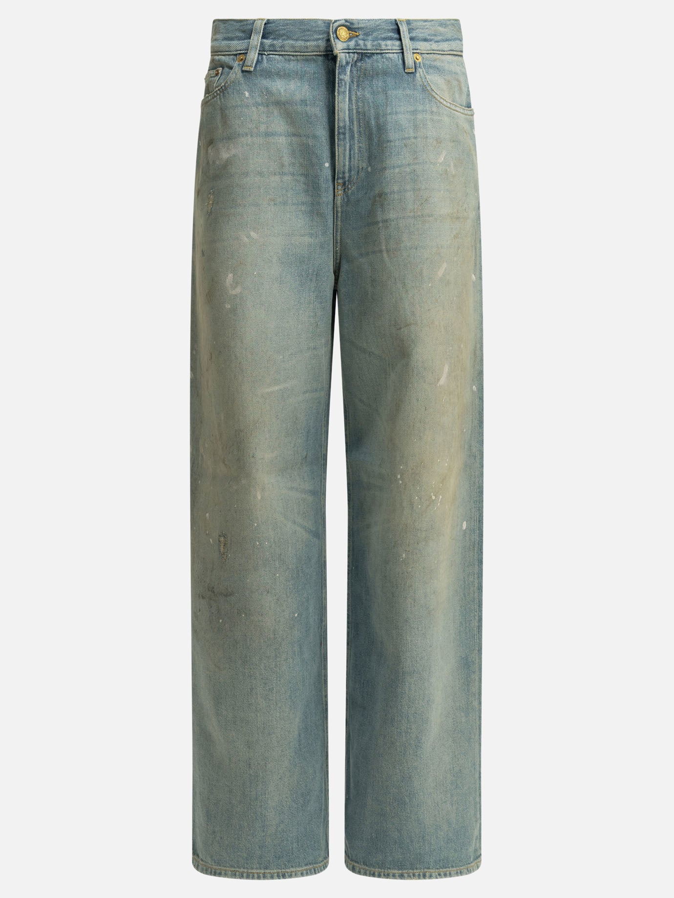 Wide-leg jeans Solid colour  Light blue - Golden Goose Women | PDP | VIETTI Online Store | Zoom-Modal
