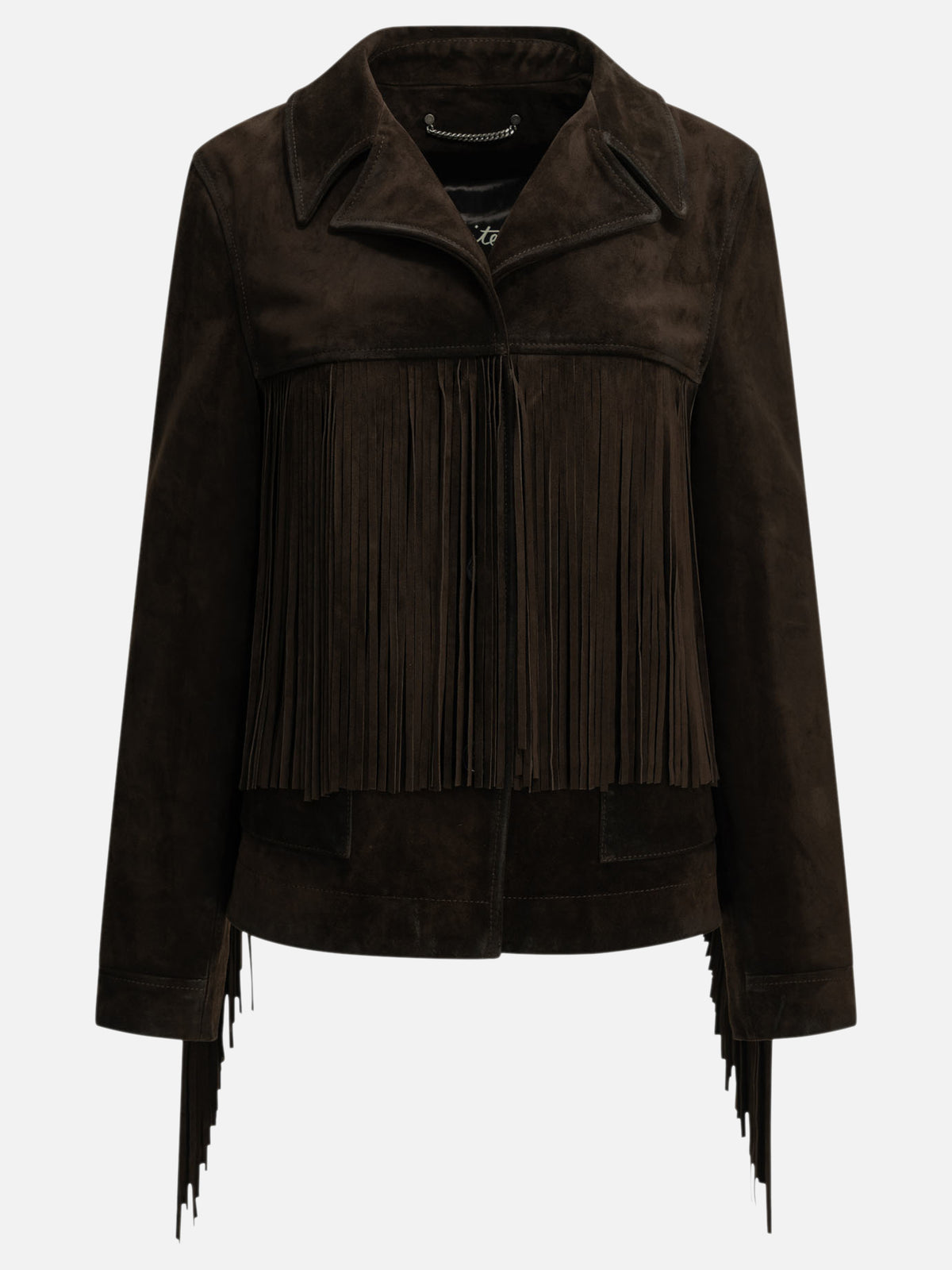 Golden Goose Fringed leather jacket Brown