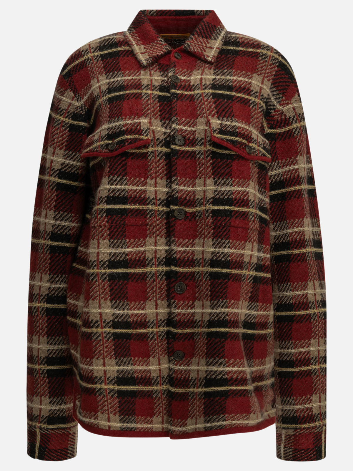Guest in Residence Casual cashmere shirt Red

