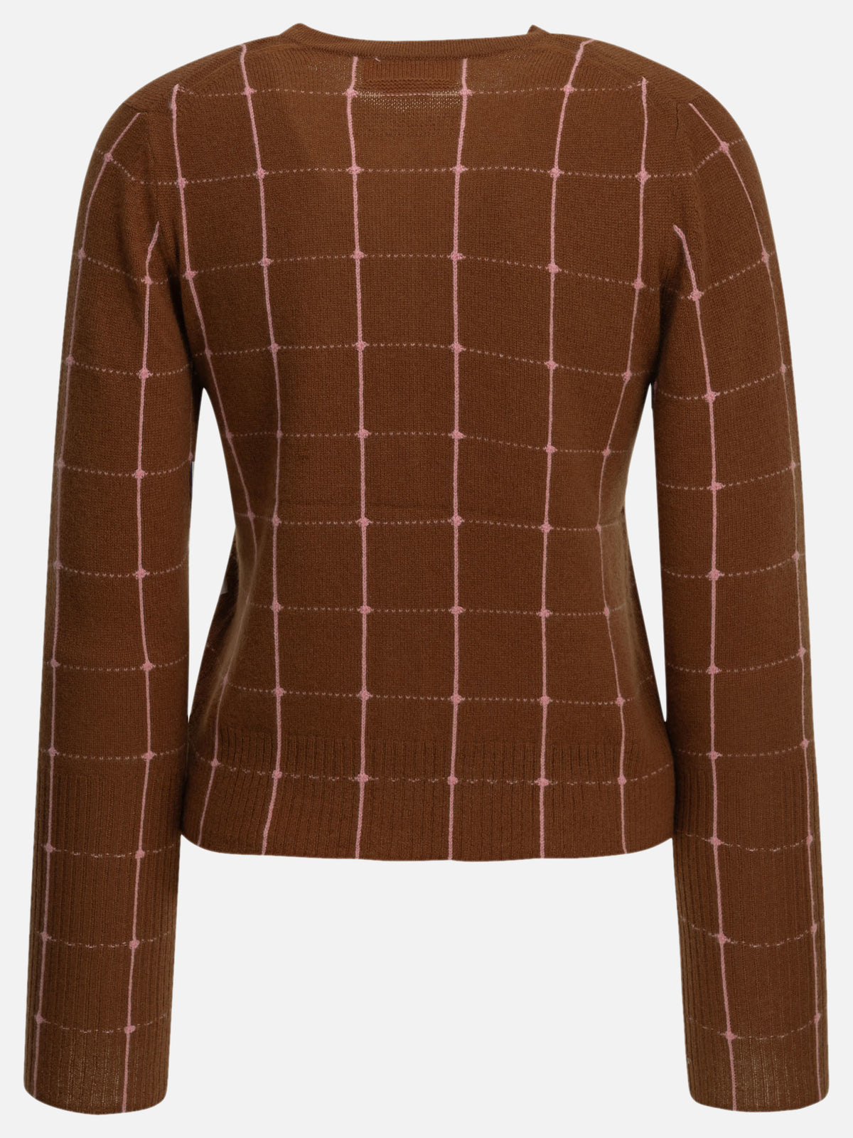 Guest in Residence Cardigan "Jane Checker" Marrone - VIETTI