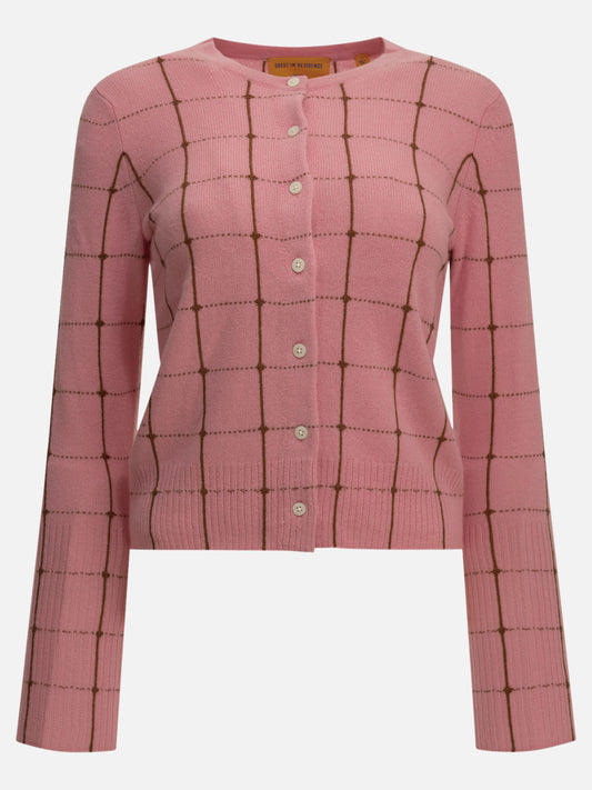 Guest in Residence "Jane Checker" Cardigan Pink

