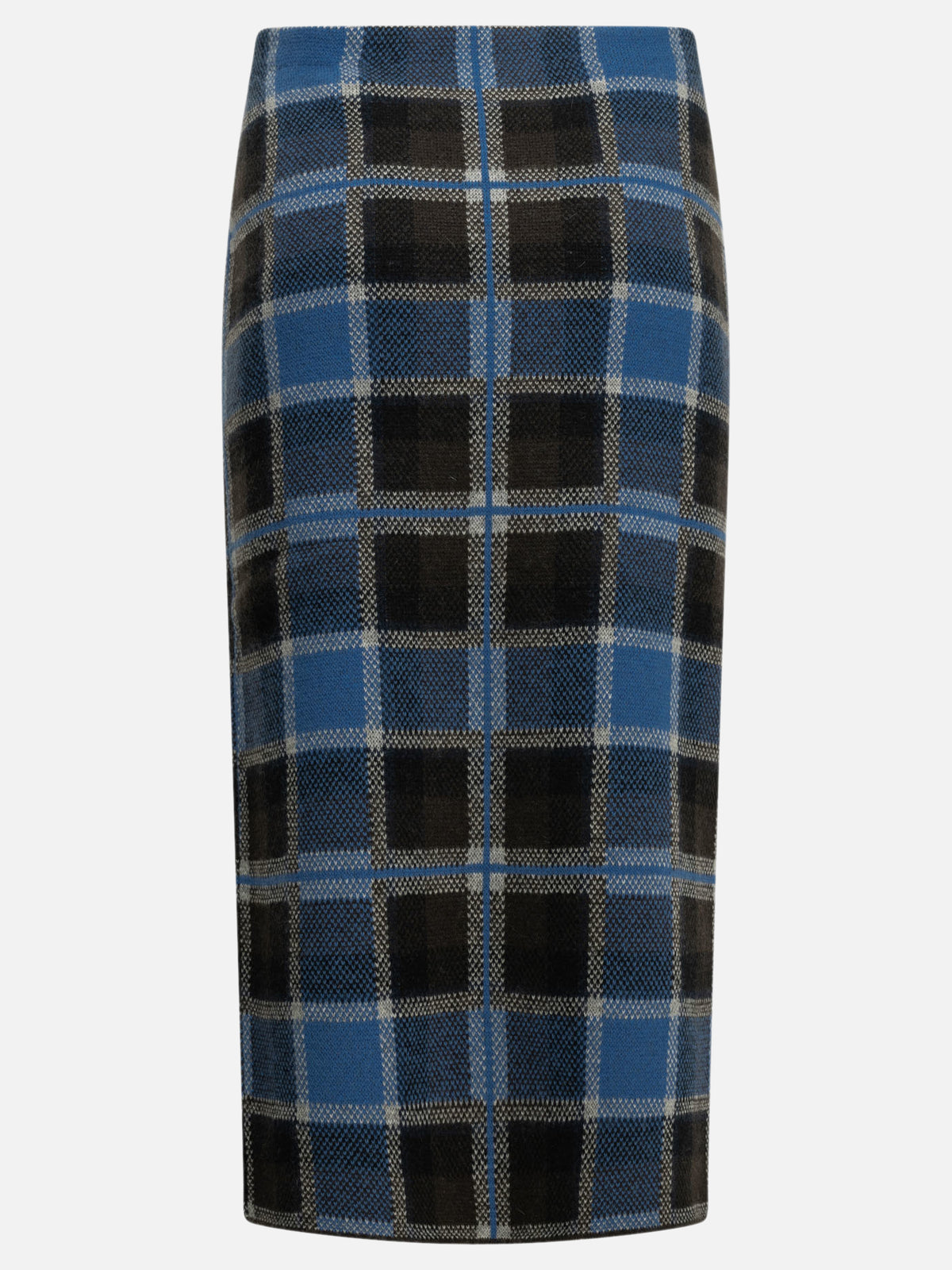 Guest in Residence "Tartan Wrap" Midi Skirt Blue

