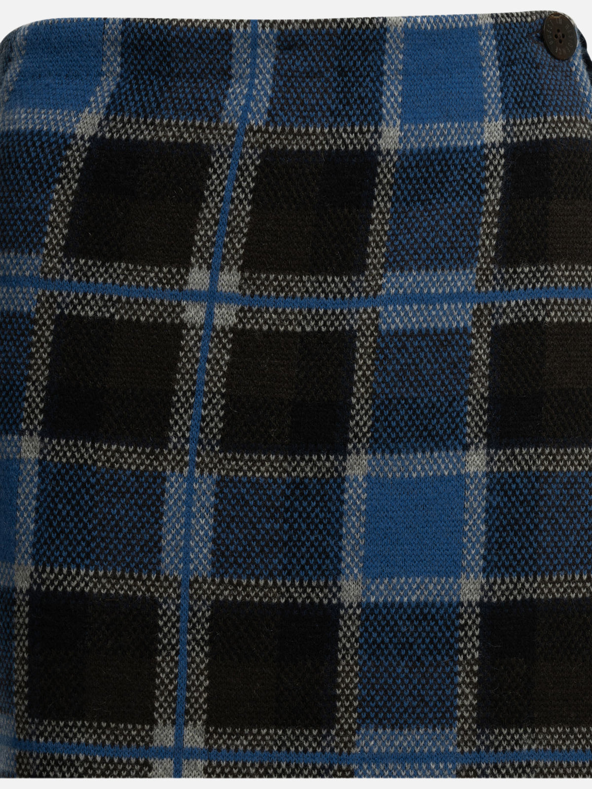 Guest in Residence "Tartan Wrap" Midi Skirt Blue - VIETTI