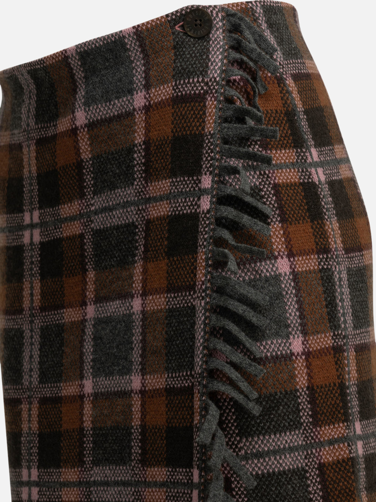 Guest in Residence "Tartan Wrap" Midi Skirt Pink

