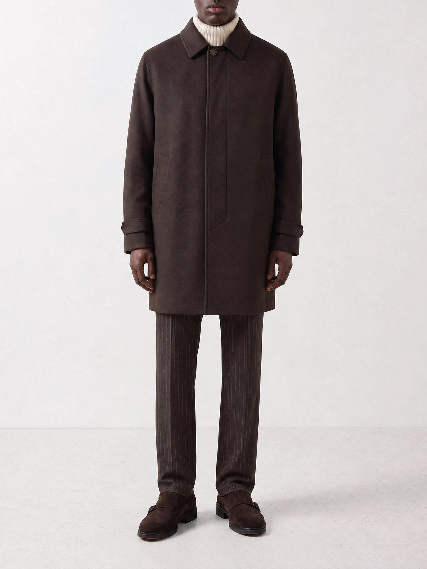 Long coats Solid colour  Brown - Herno Men | PDP | VIETTI Online Store | Zoom-Modal_2
