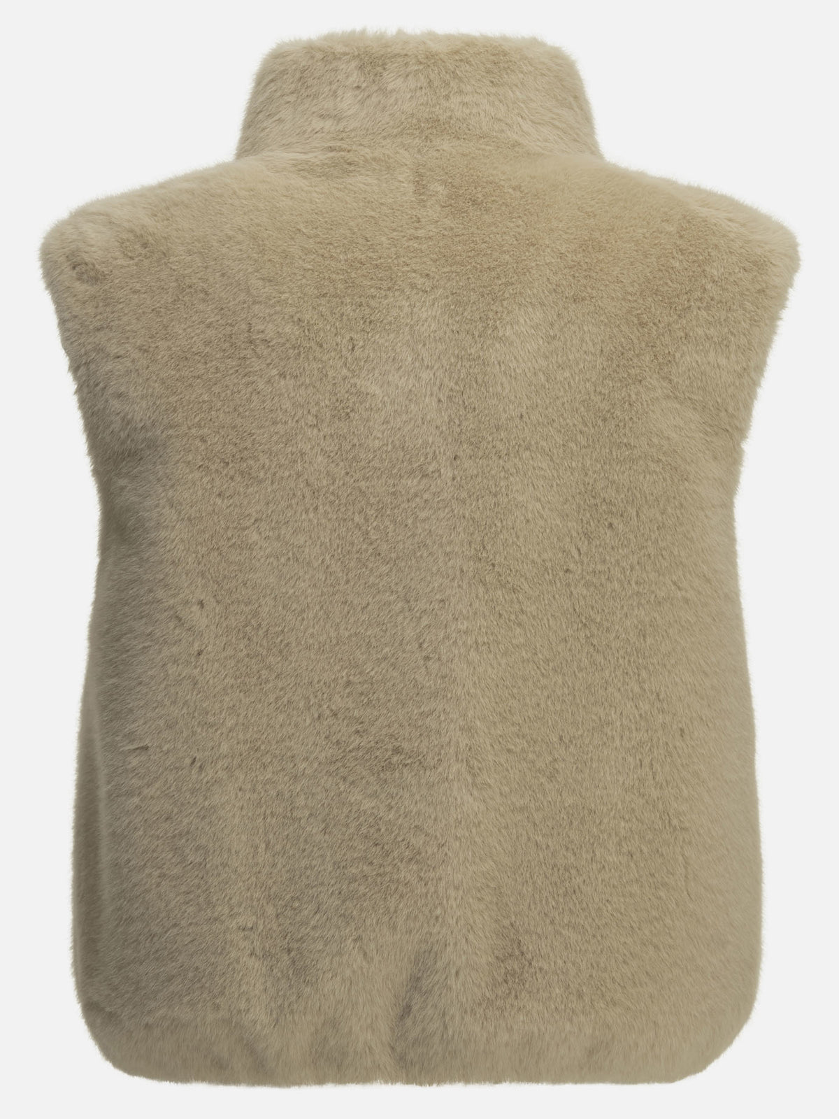Herno Sleeveless faux fur jacket Beige

