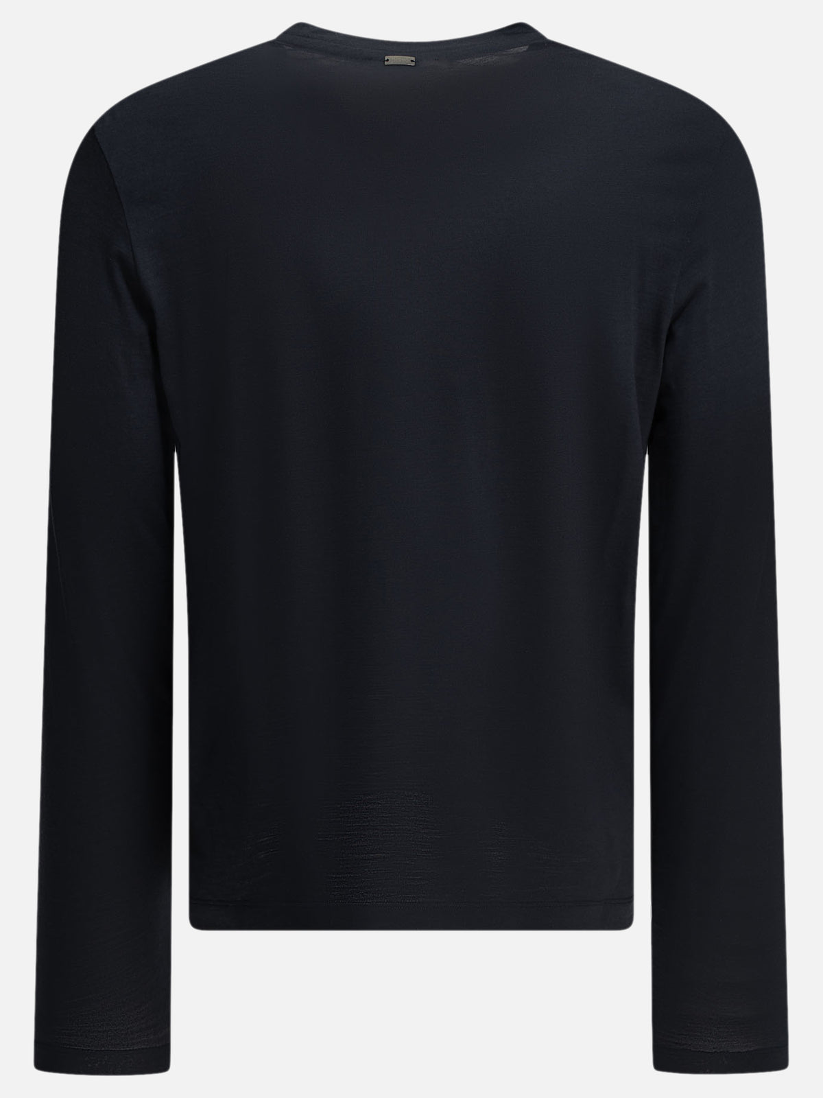 Herno Round-neck wool T-shirt Blue - VIETTI