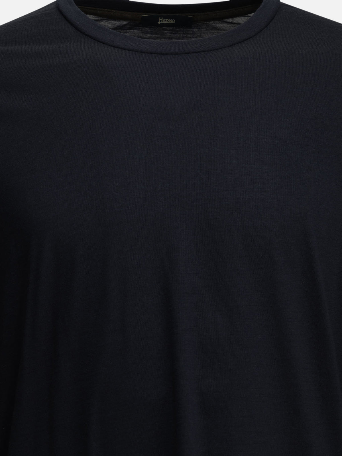 Herno Round-neck wool T-shirt Blue


