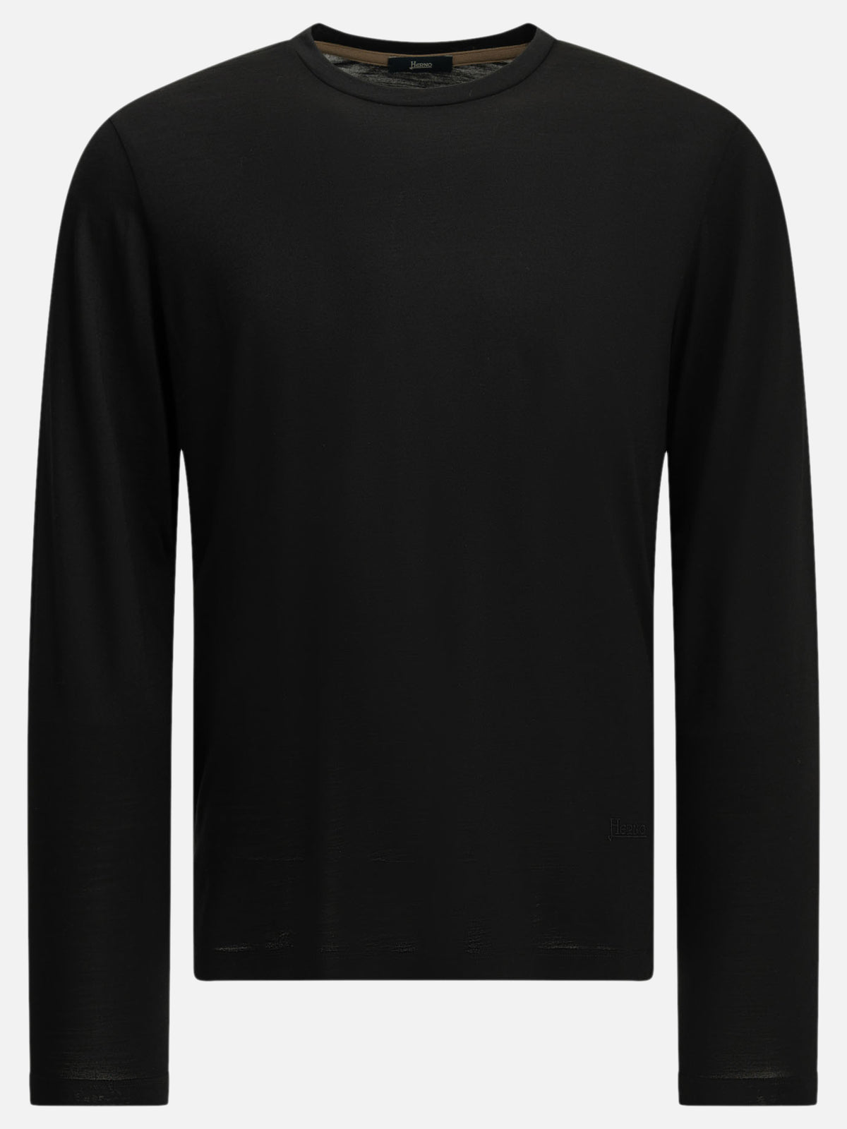 Herno Round-neck wool T-shirt Black

