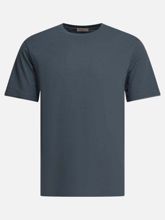 Crewneck t-shirts Solid colour  Blue - Herno Men | PLP | VIETTI Online Store 

