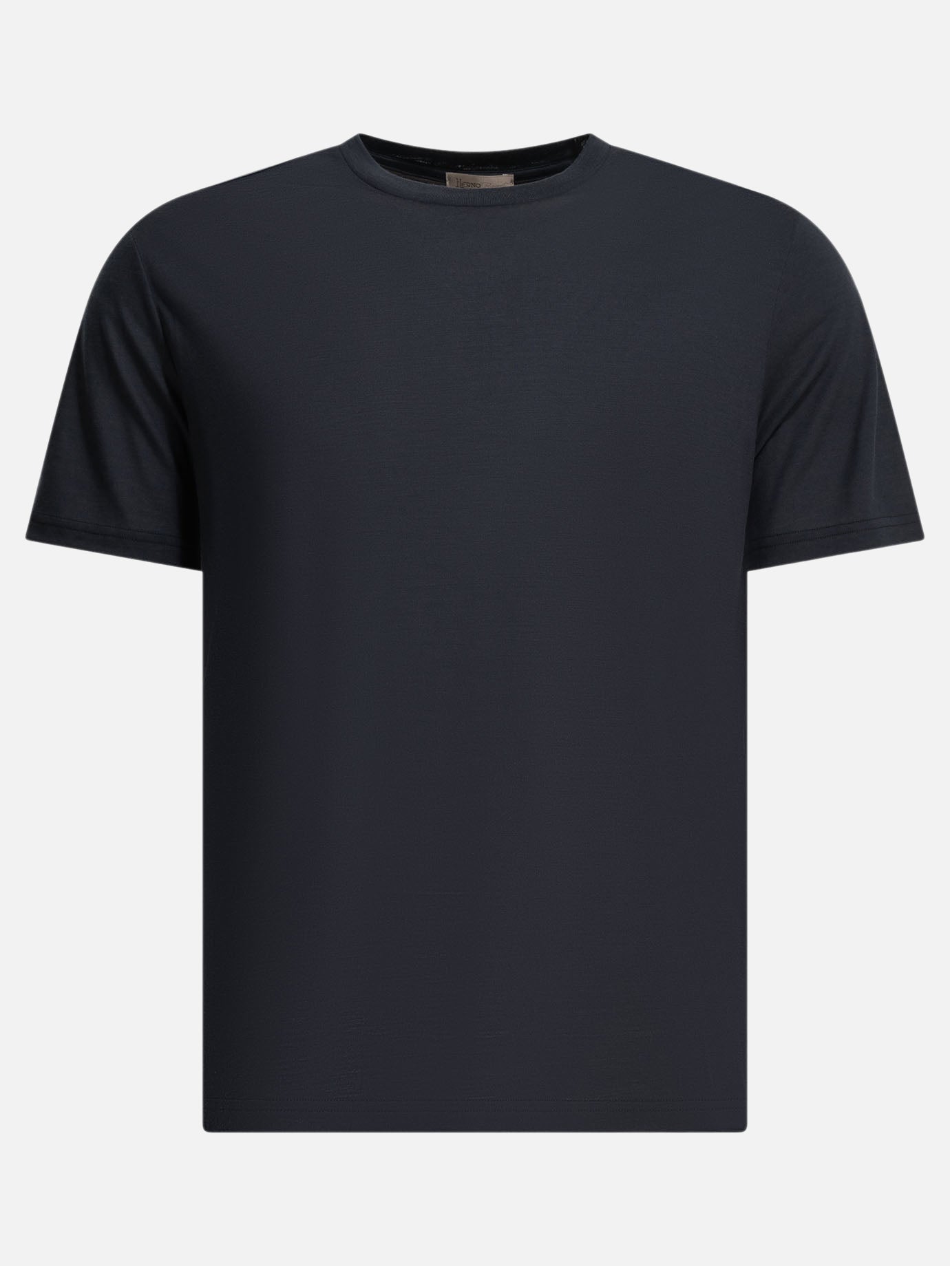 Crewneck t-shirts Solid colour  Blue - Herno Men | PDP | VIETTI Online Store | Zoom-Modal
