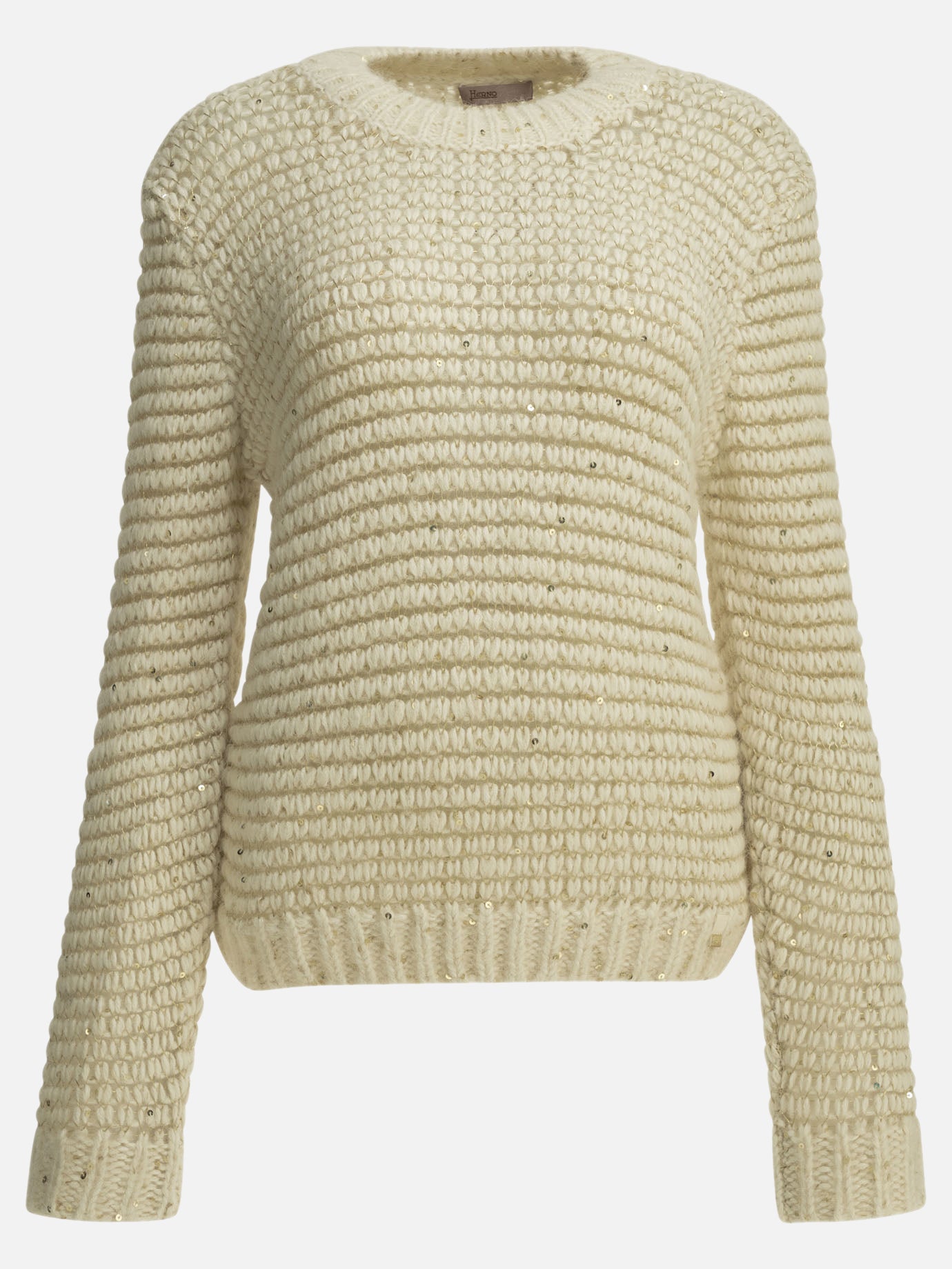Crewneck sweaters Solid colour  White - Herno Women | PDP | VIETTI Online Store | thumbnail