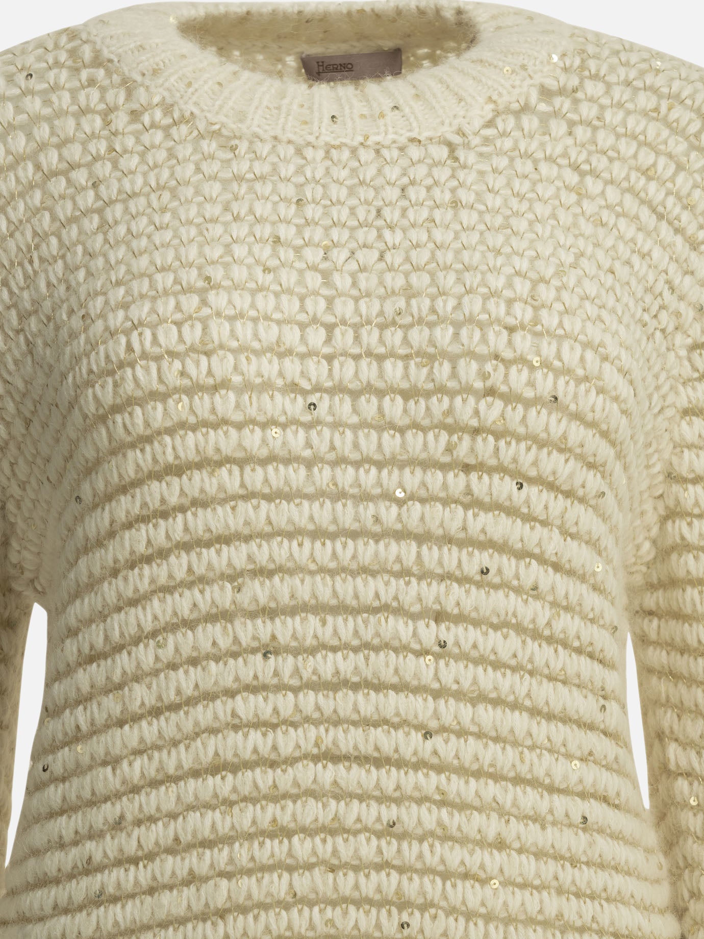 Crewneck sweaters Solid colour  White - Herno Women | PDP | VIETTI Online Store | thumbnail_3