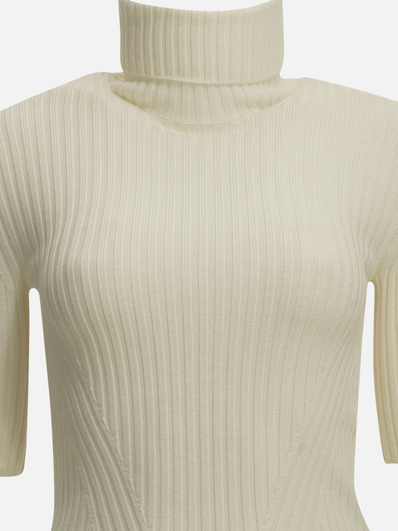 Herno Wool Turtleneck Sweater White - VIETTI