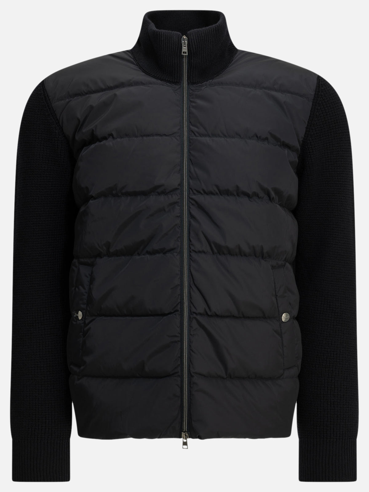 Herno Padded wool cardigan Blue

