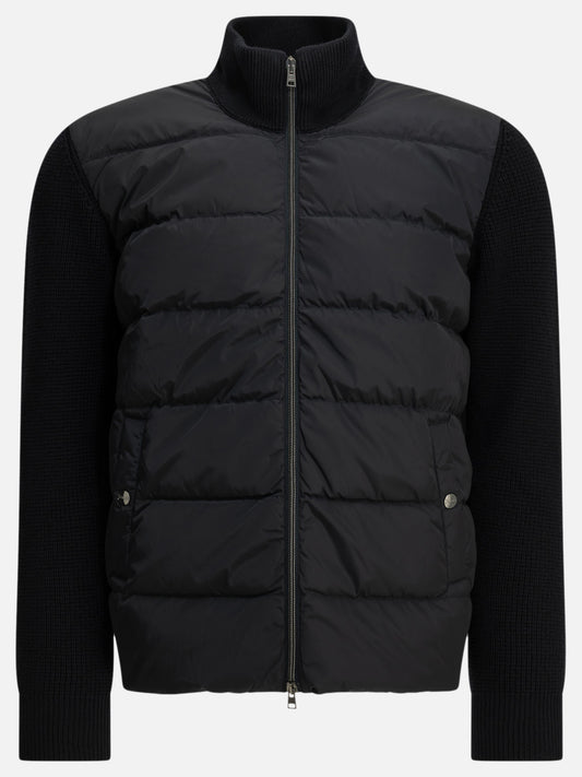 Herno Padded wool cardigan Blue


