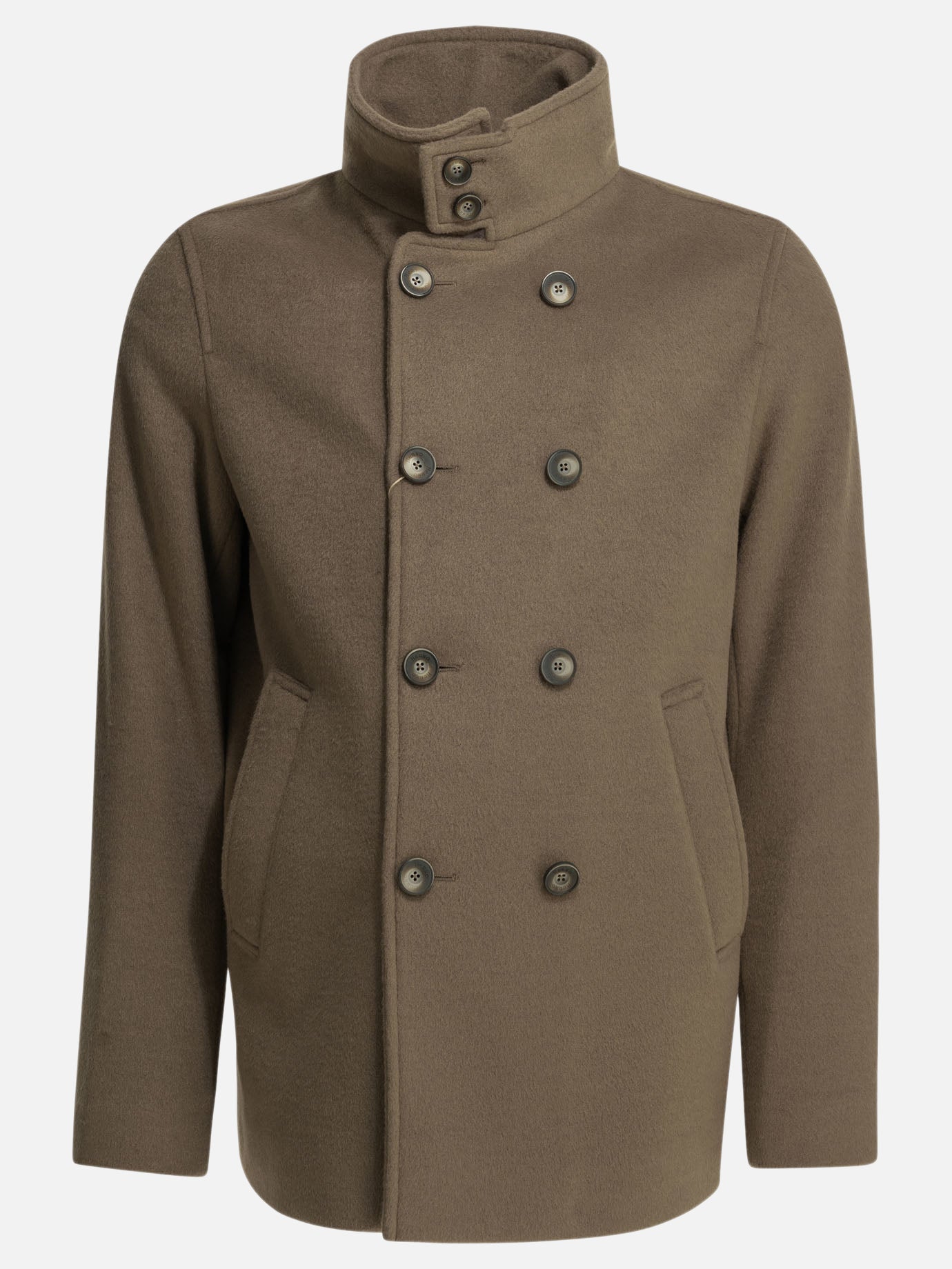 Short coats Solid colour  Brown - Herno Men | PDP | VIETTI Online Store | thumbnail