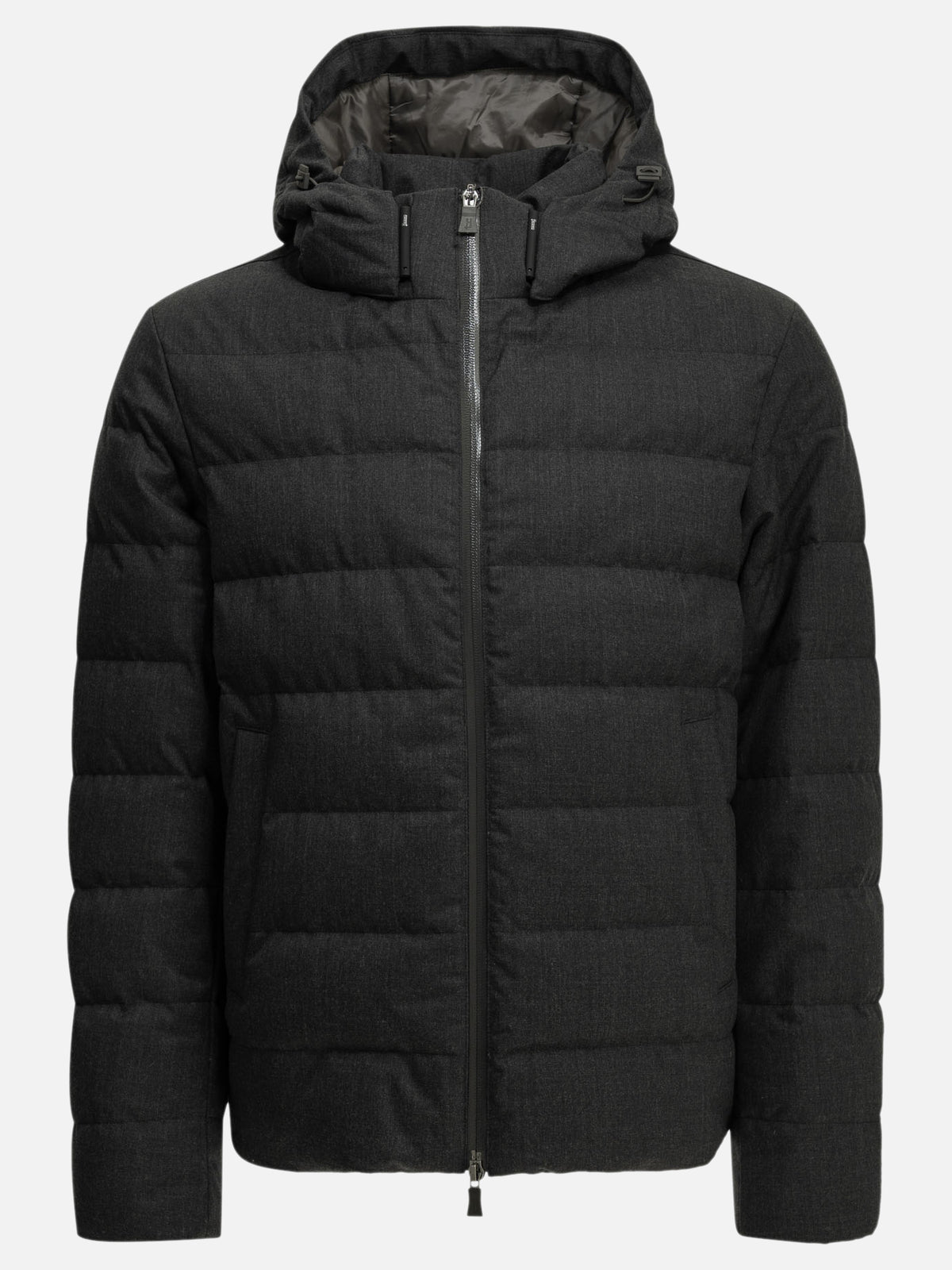 Herno Short flannel down jacket Grey

