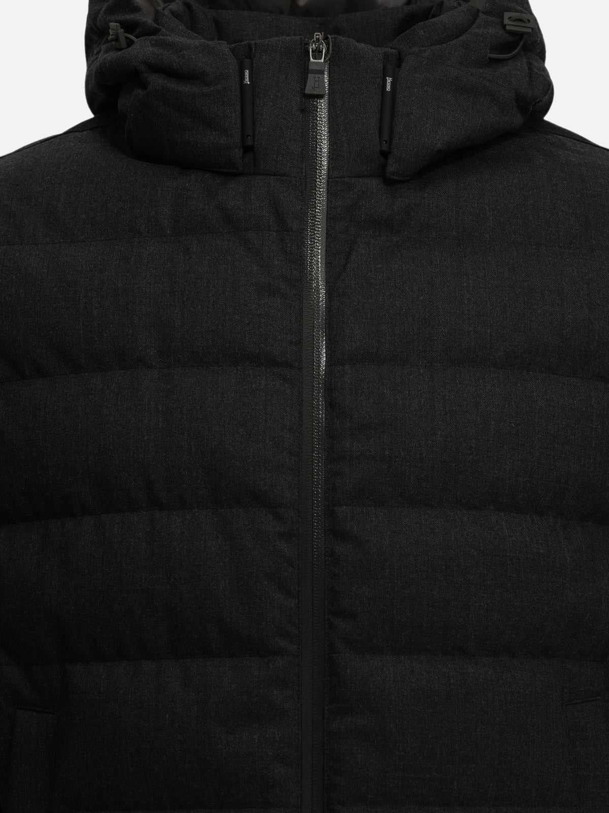 Herno Short flannel down jacket Grey


