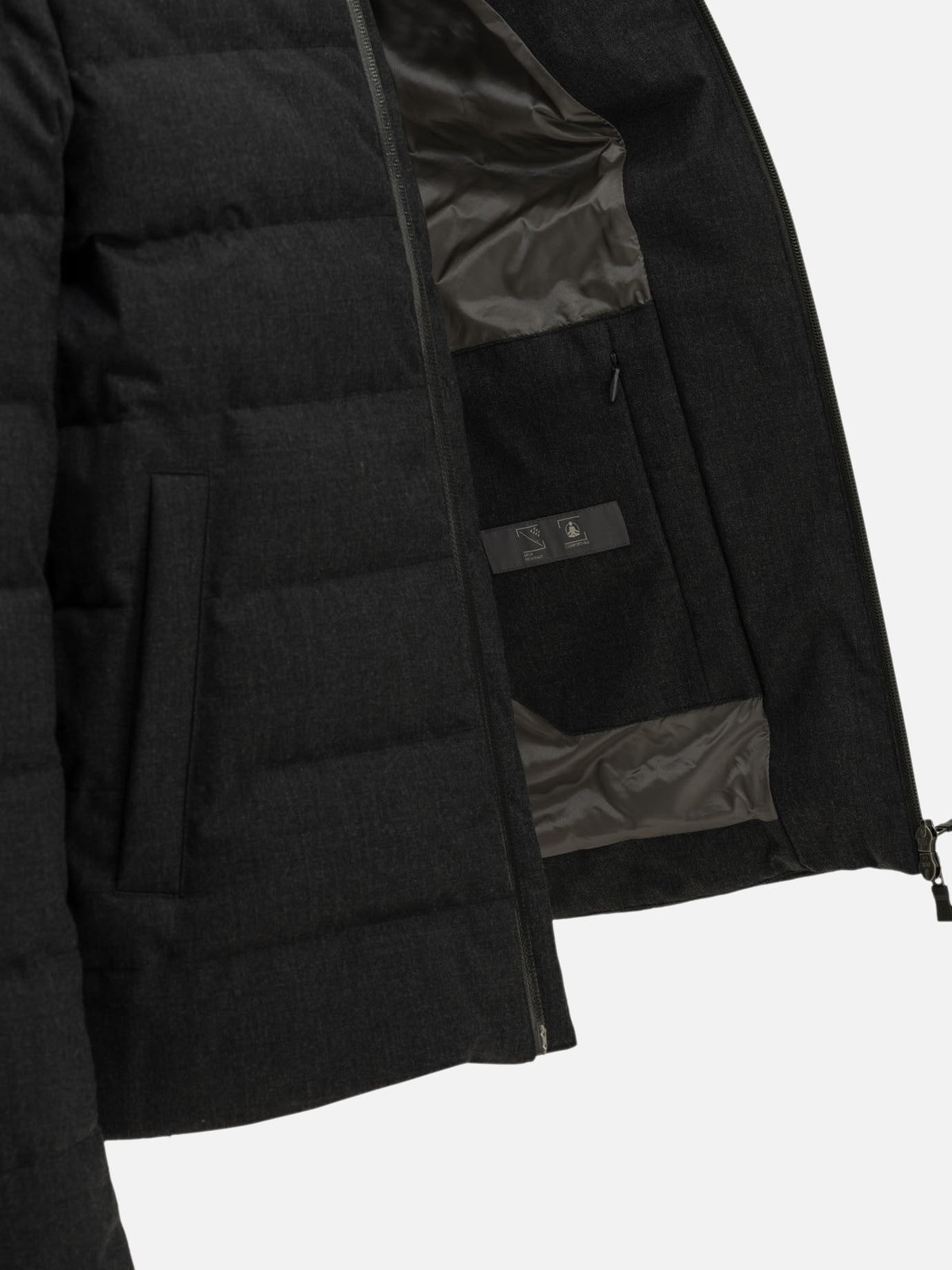 Herno Short flannel down jacket Grey

