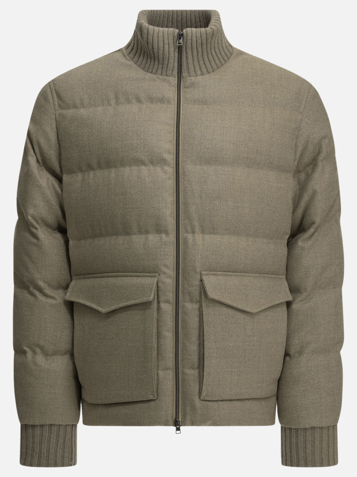 Herno Tweed bomber jacket Beige - VIETTI