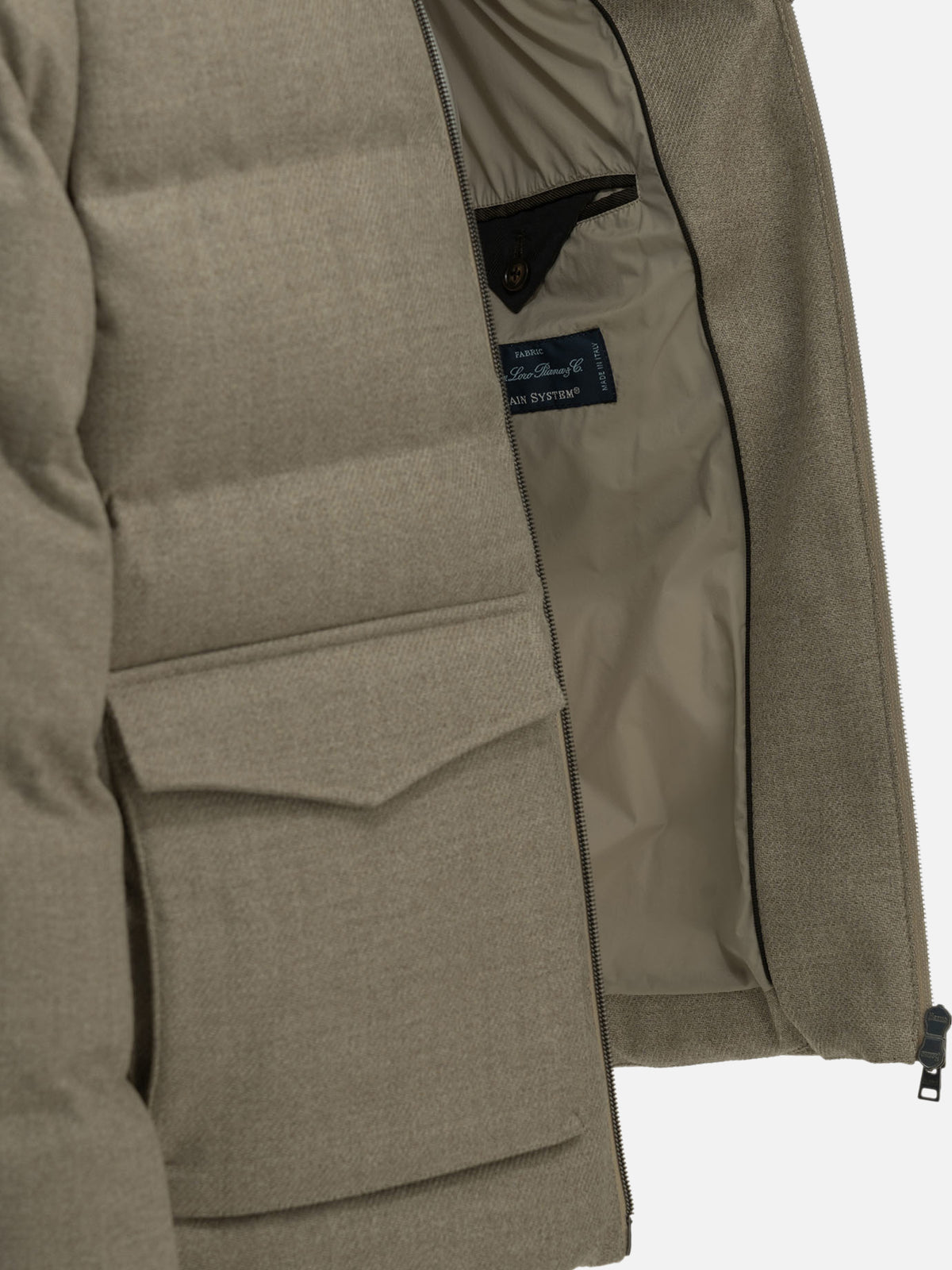 Herno Tweed bomber jacket Beige