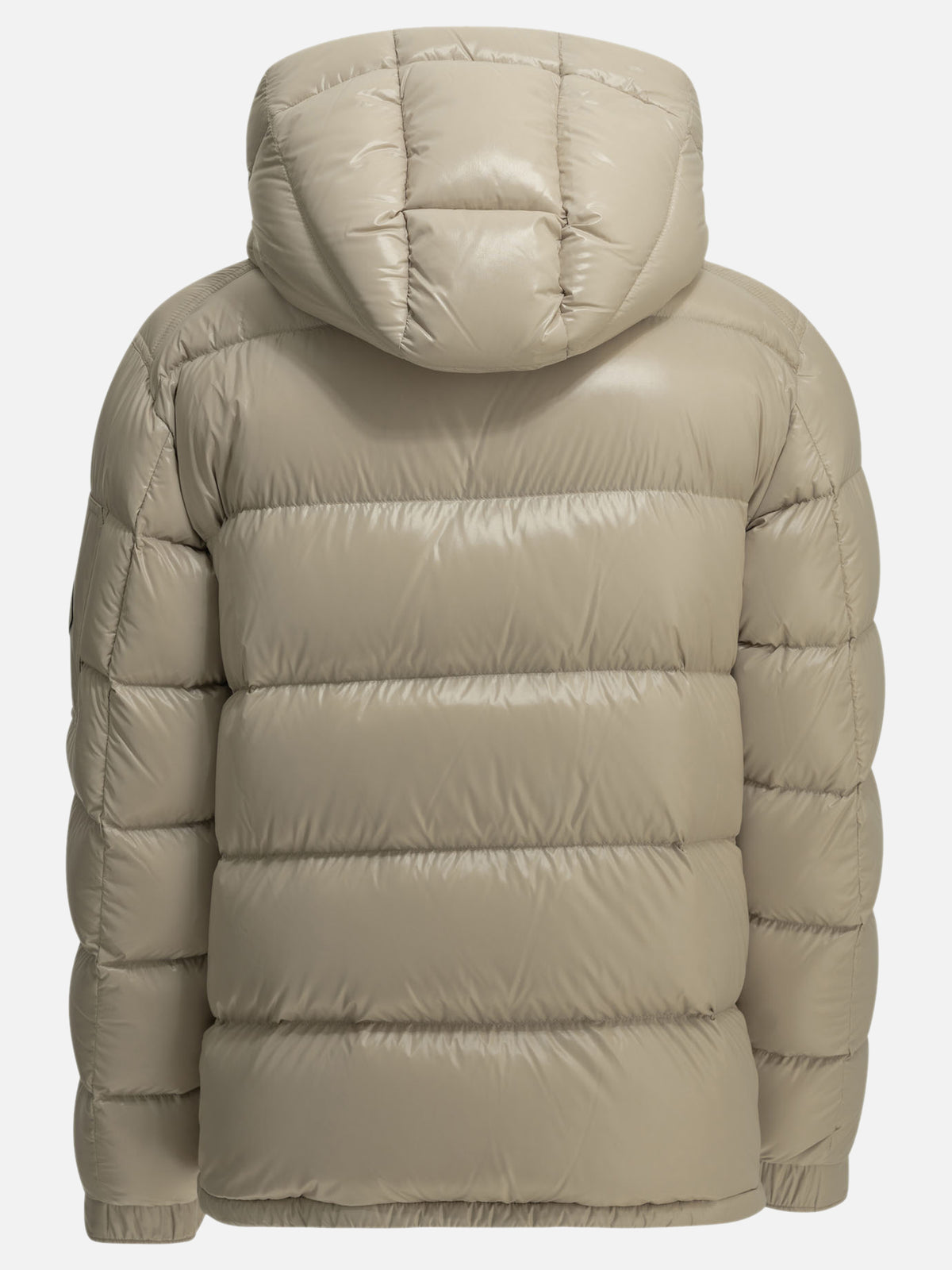 Herno Short down jacket with logo Beige - VIETTI